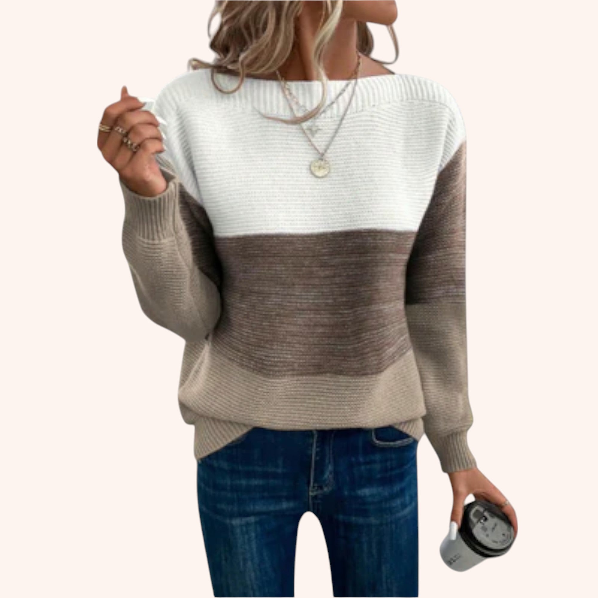 Clara Elegant Patchwork Sweater