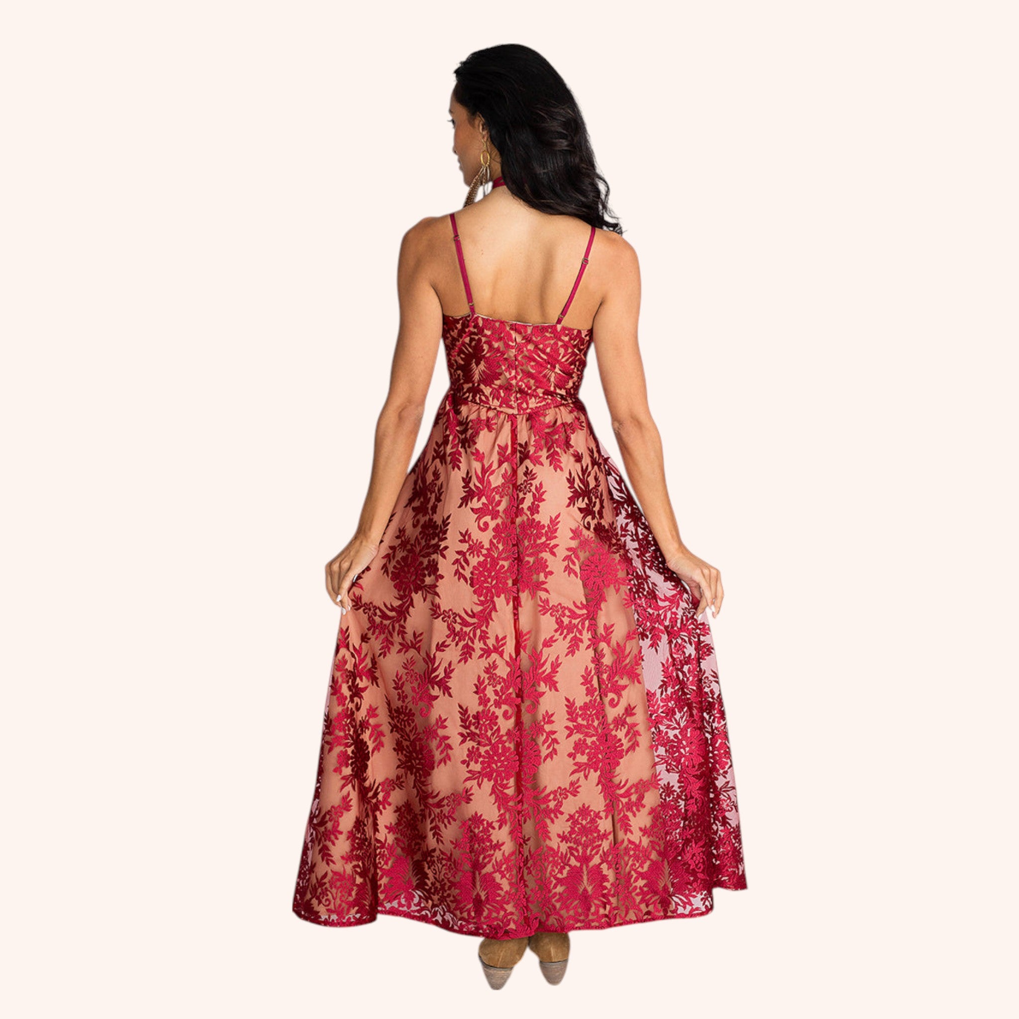 Holli Dress in Red Wine