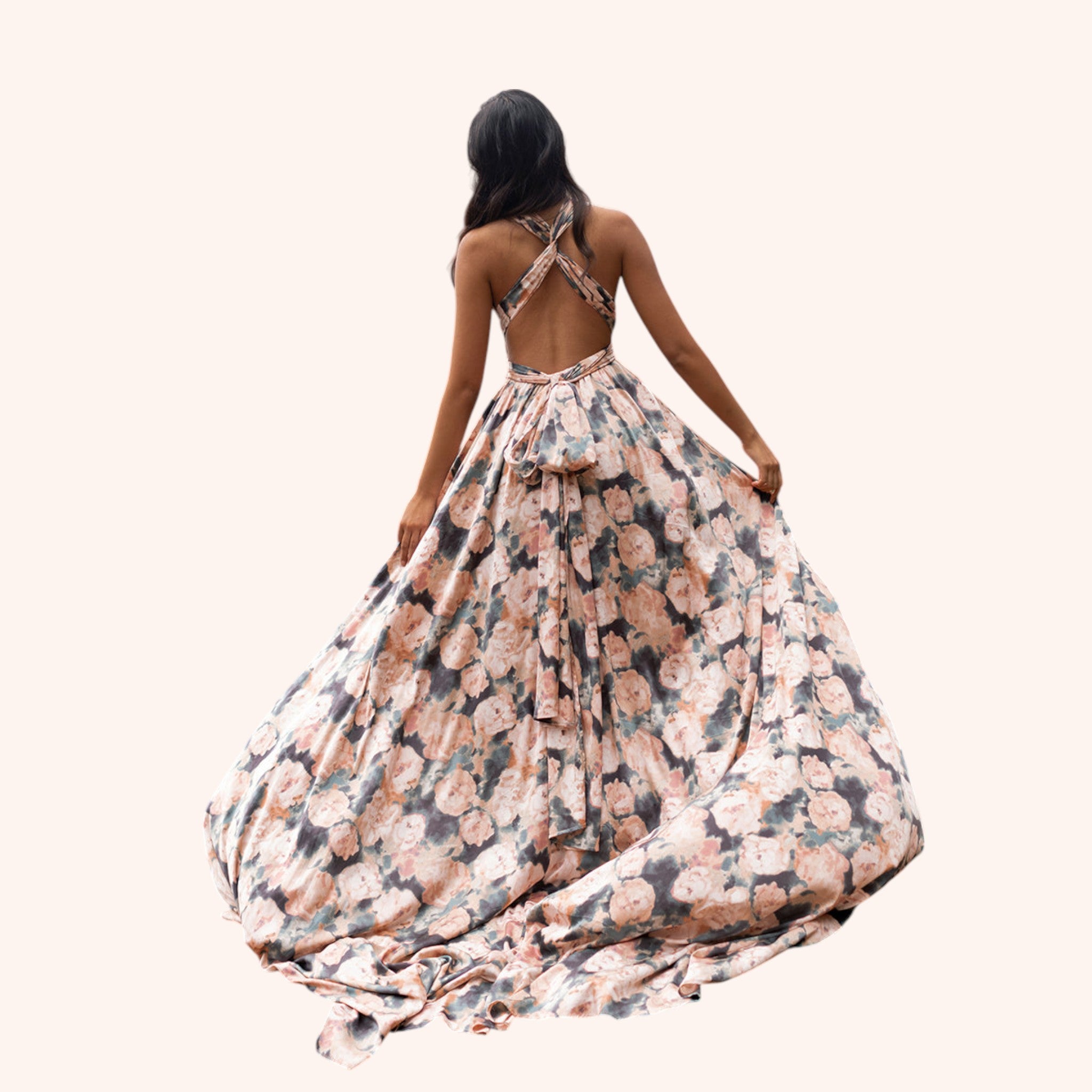 June Impact Dress in Cool Watercolor
