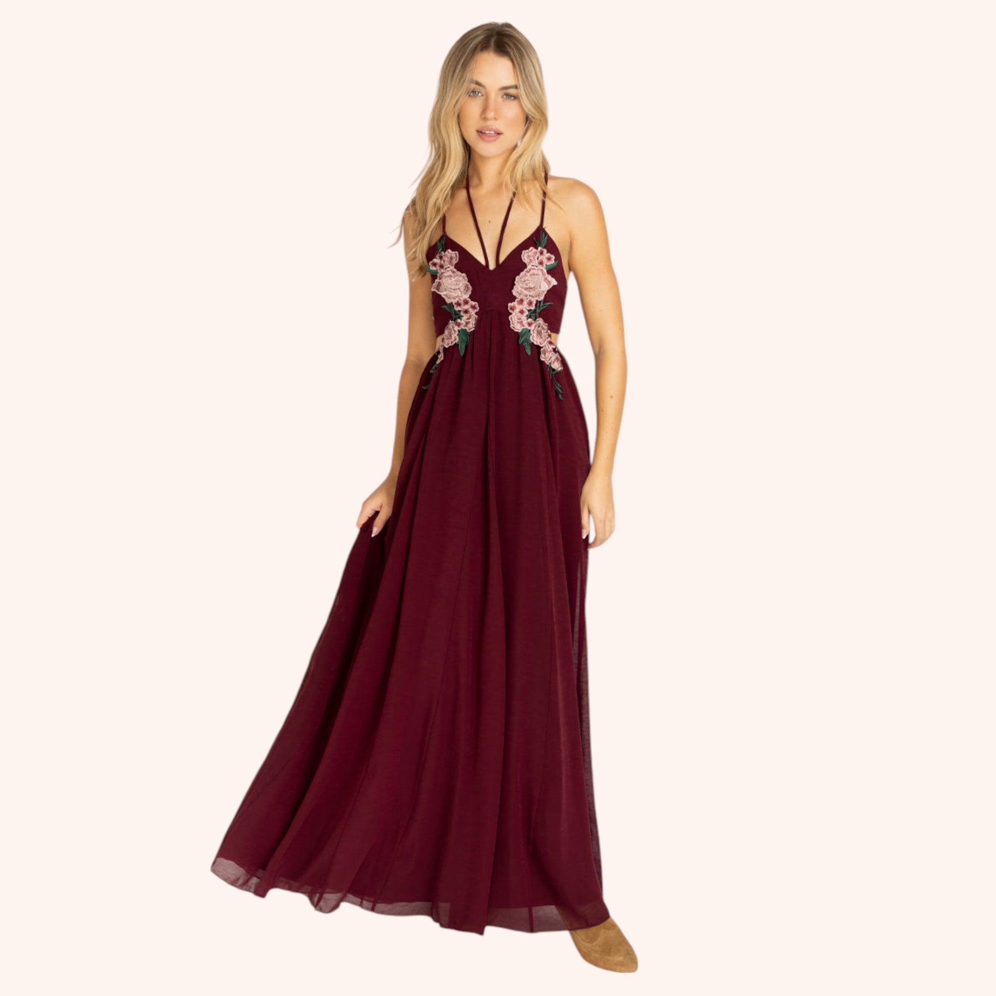 Mari Dress in Plum