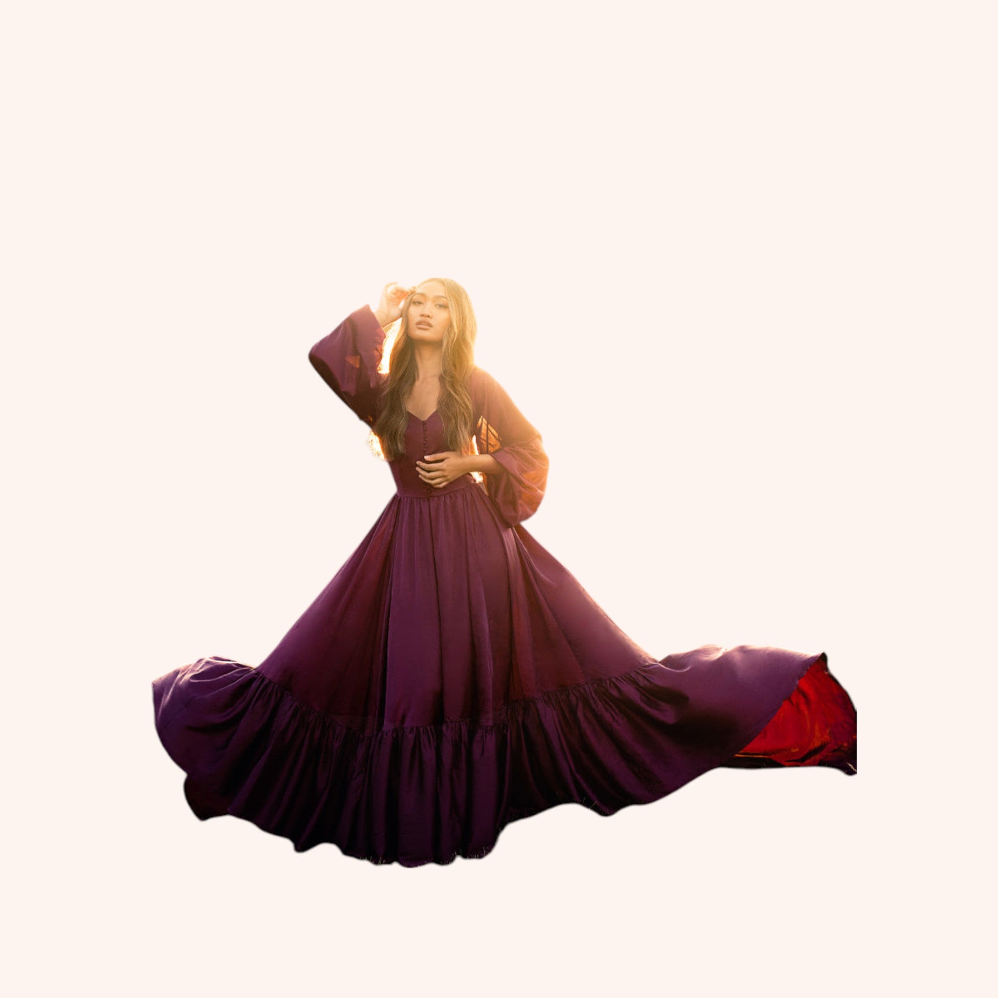 Lorna Impact Dress in Plum