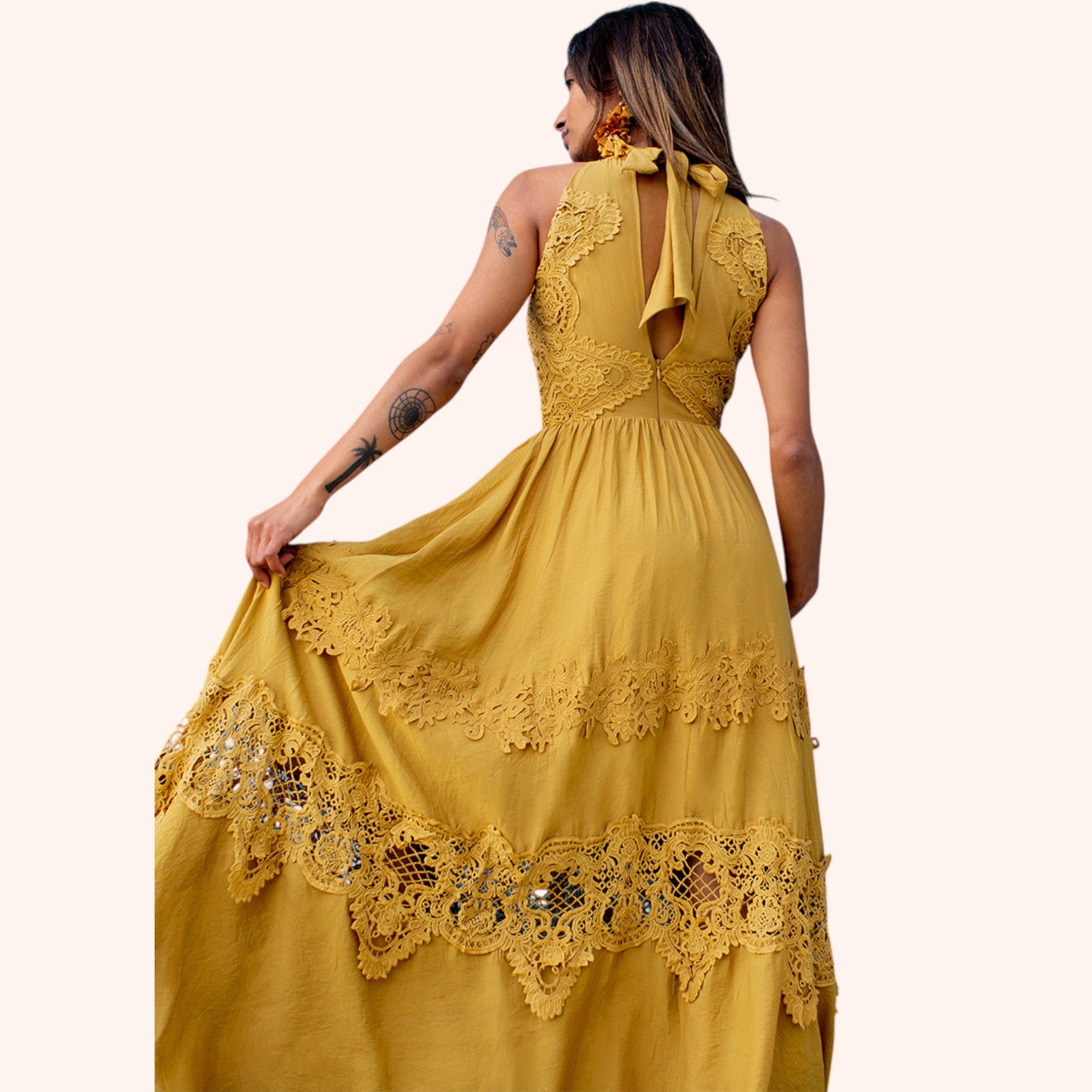 Alondra Dress in Honey