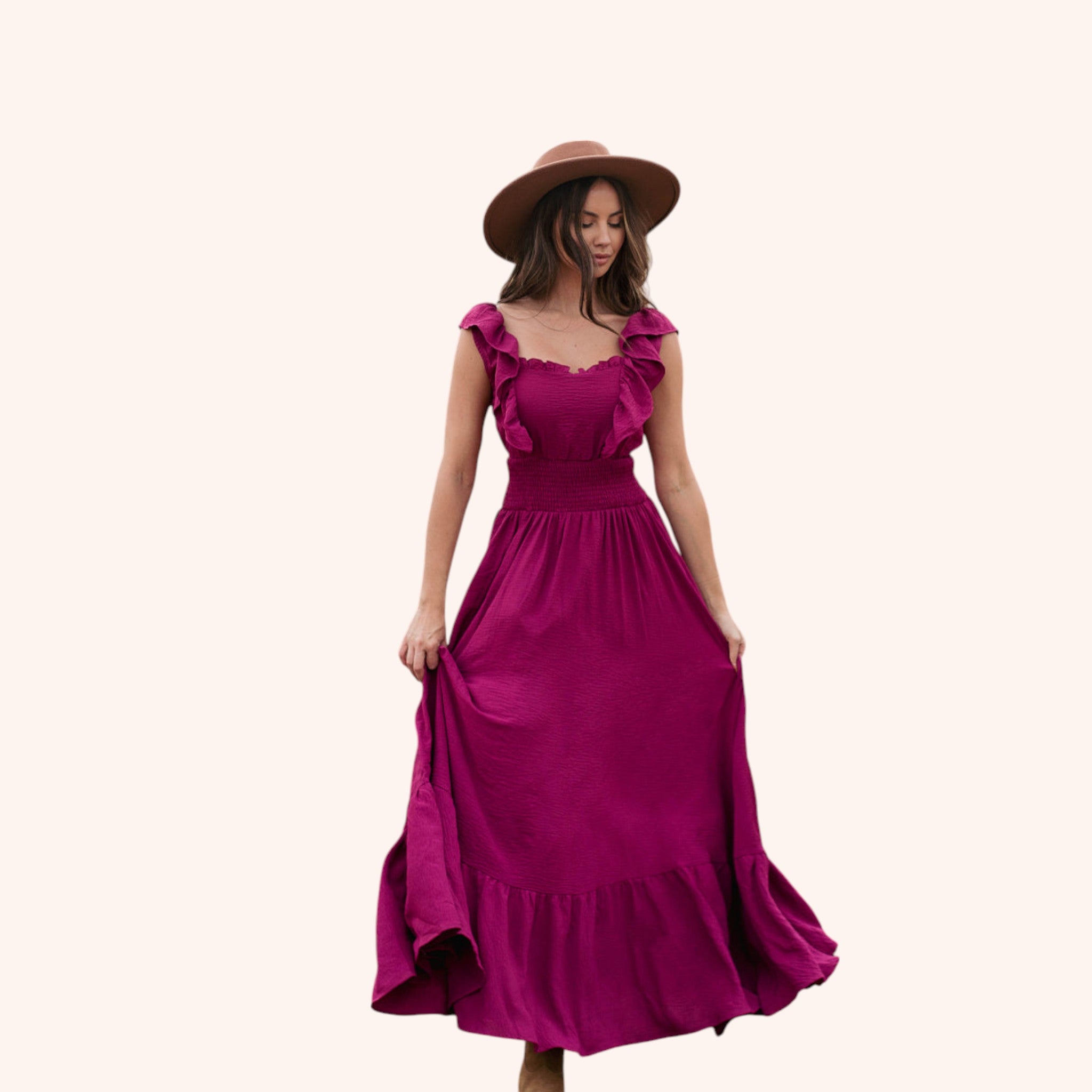 Dawn Dress in Raspberry