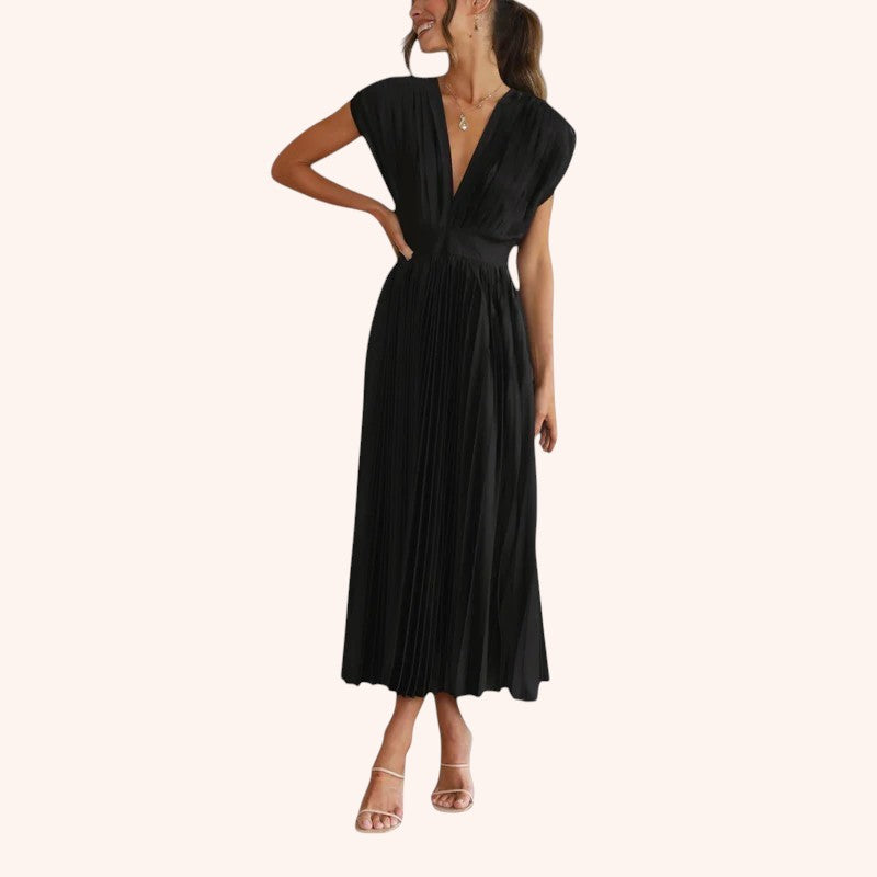 Mila - Pleated Midi Dress