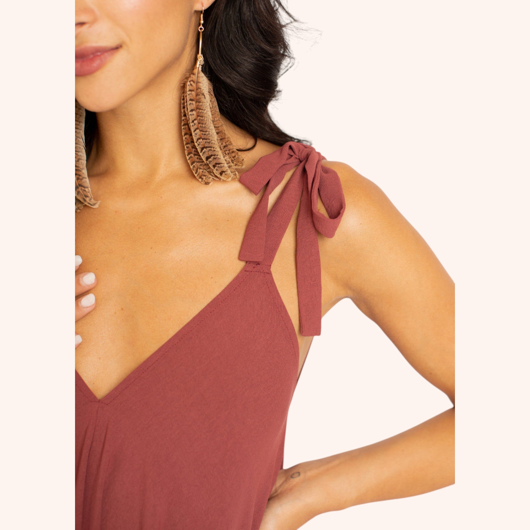 Ellio Dress in Marsala