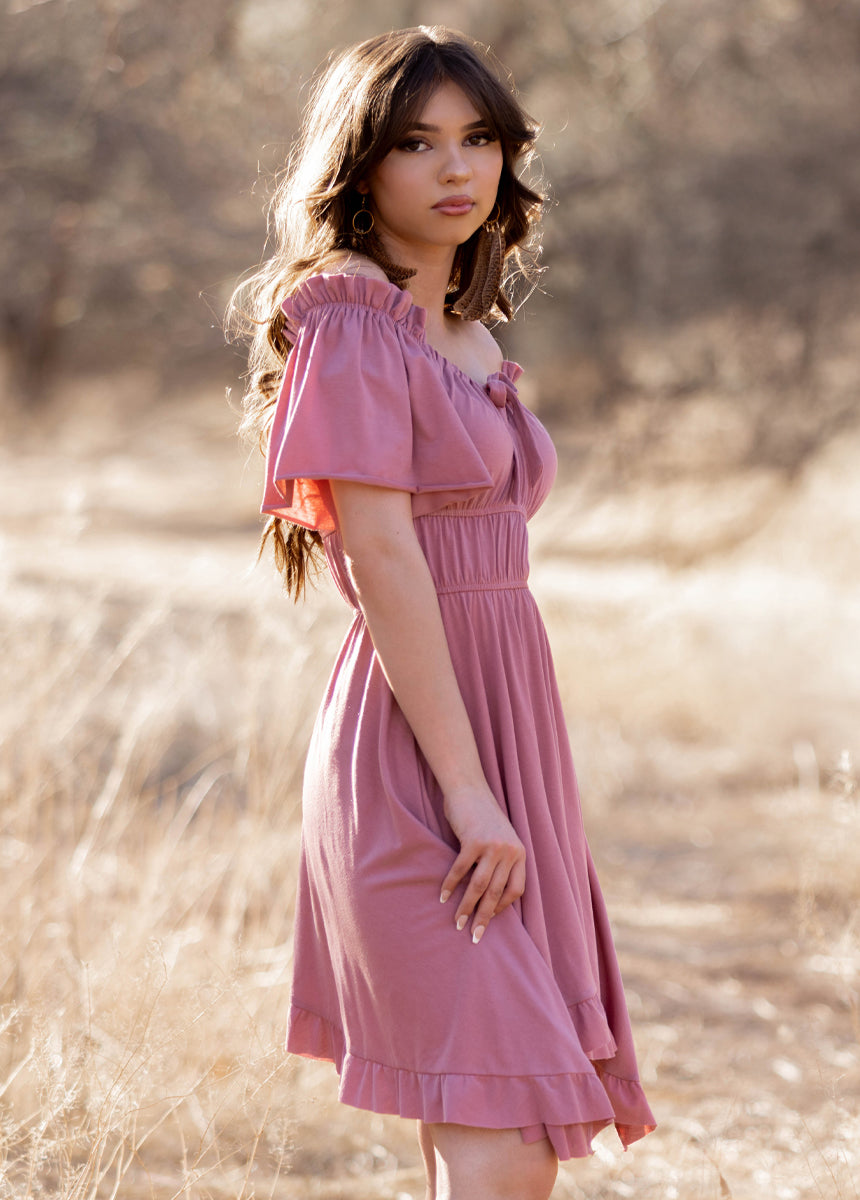 Fran Dress in Mauve
