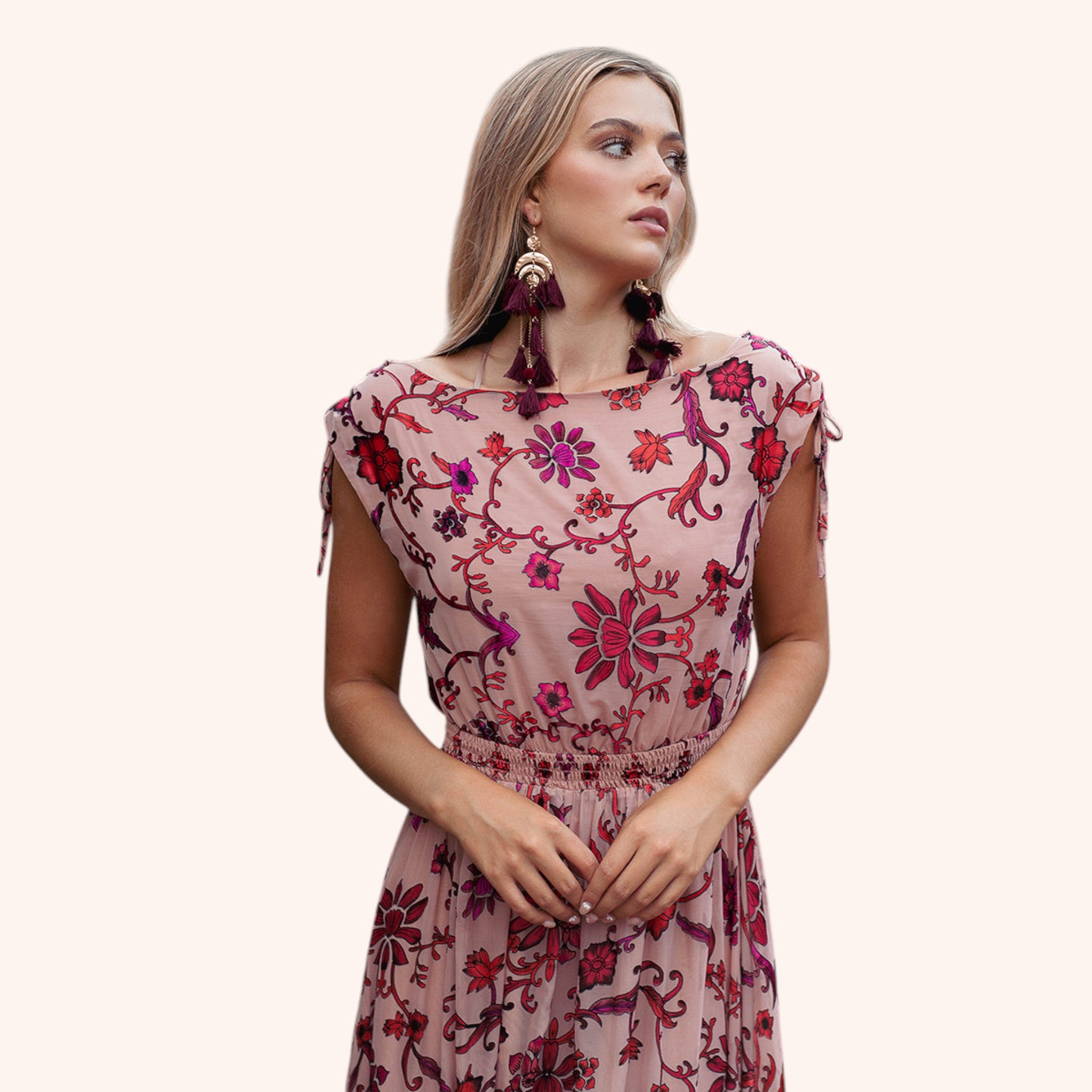 Giovanna Dress in Plum
