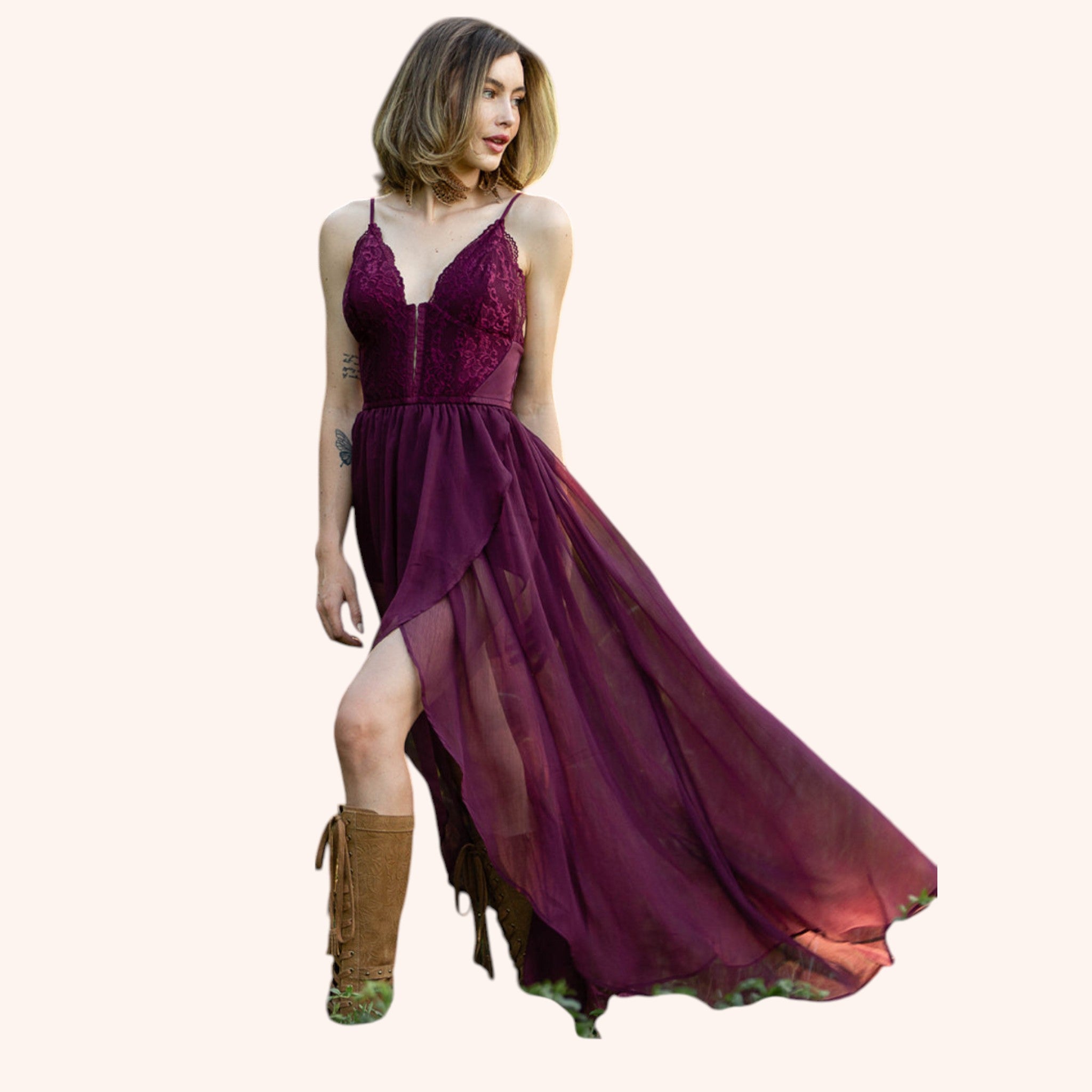 Katharina Dress in Oxblood
