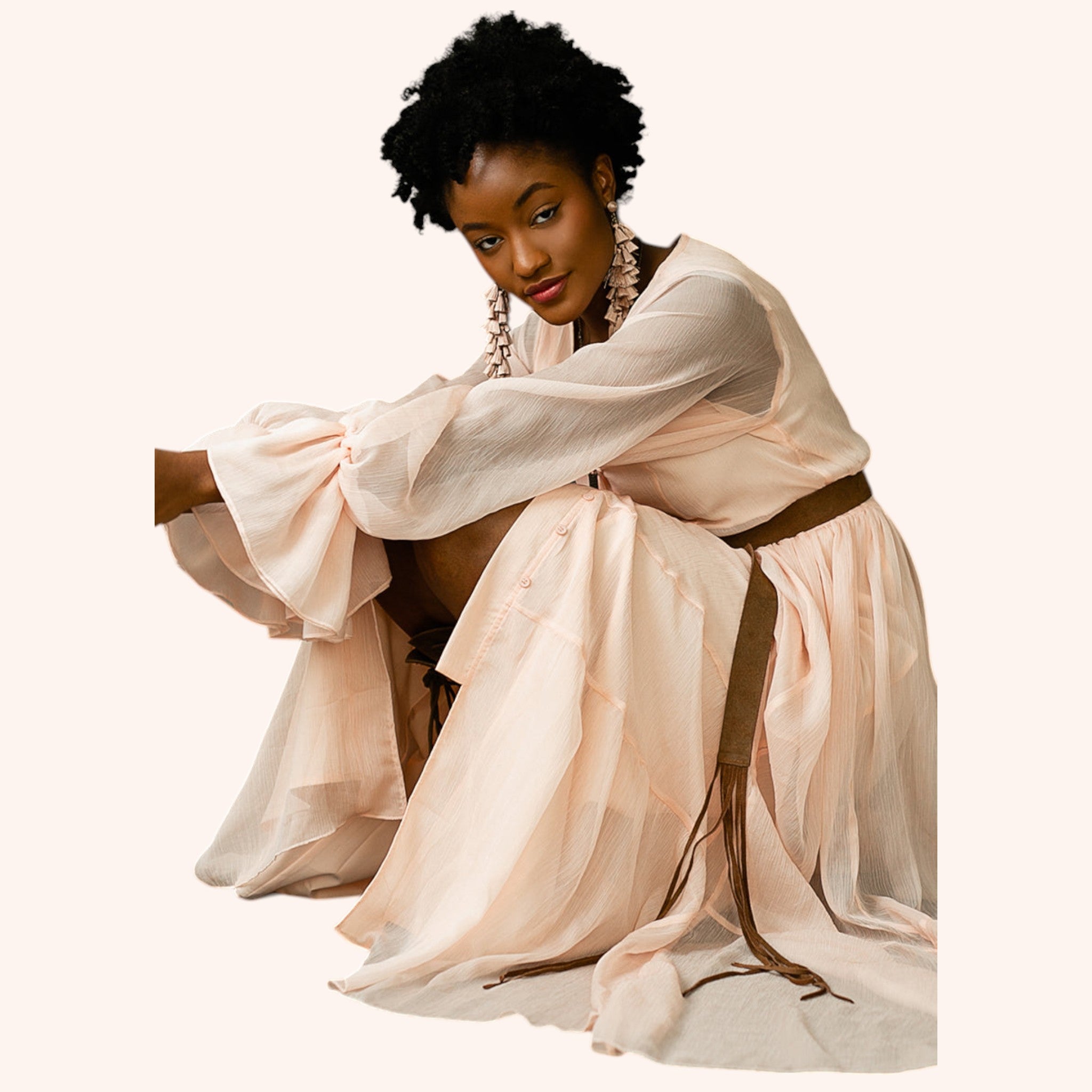 Ninette Maxi Dress in Blush