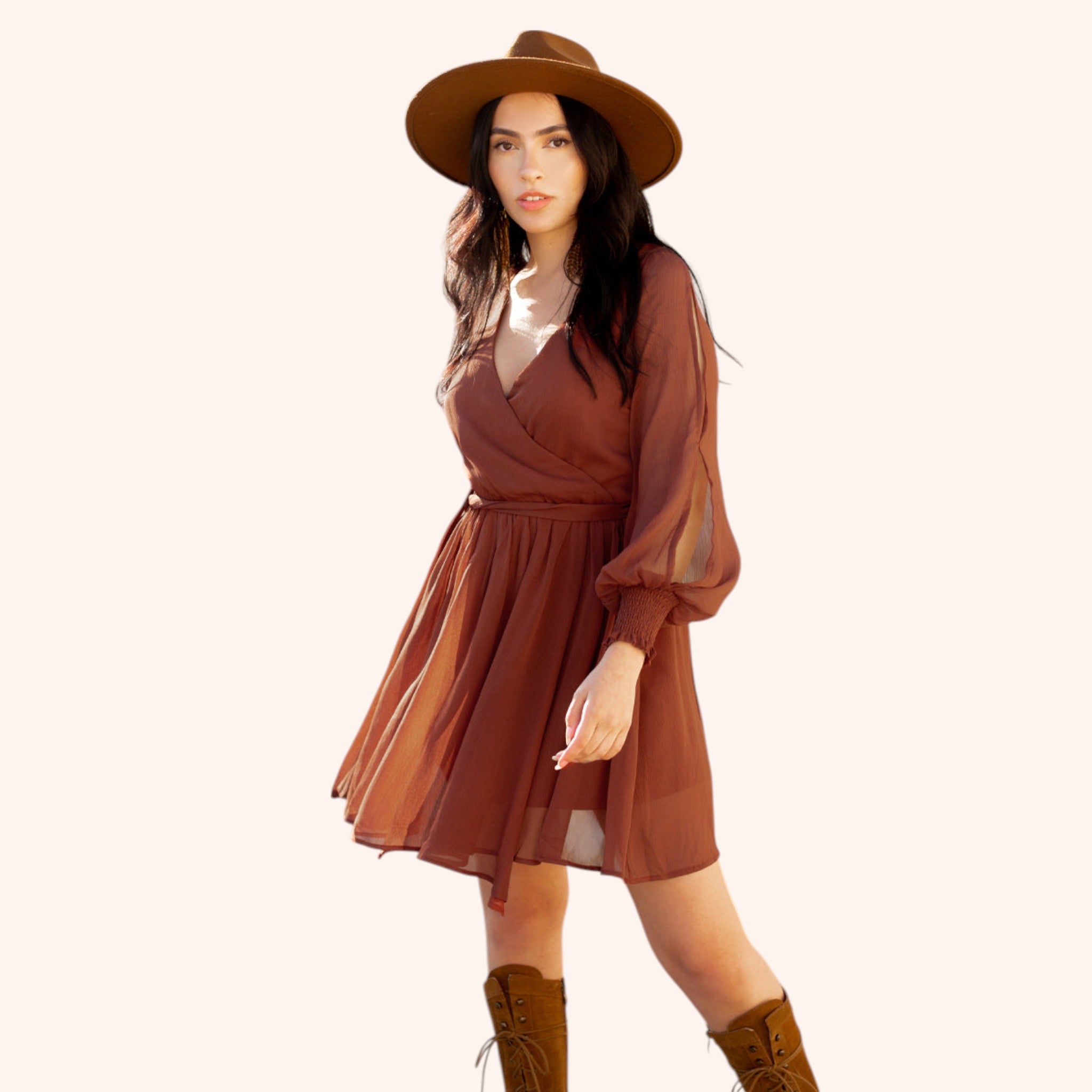 Ani Dress in Rust