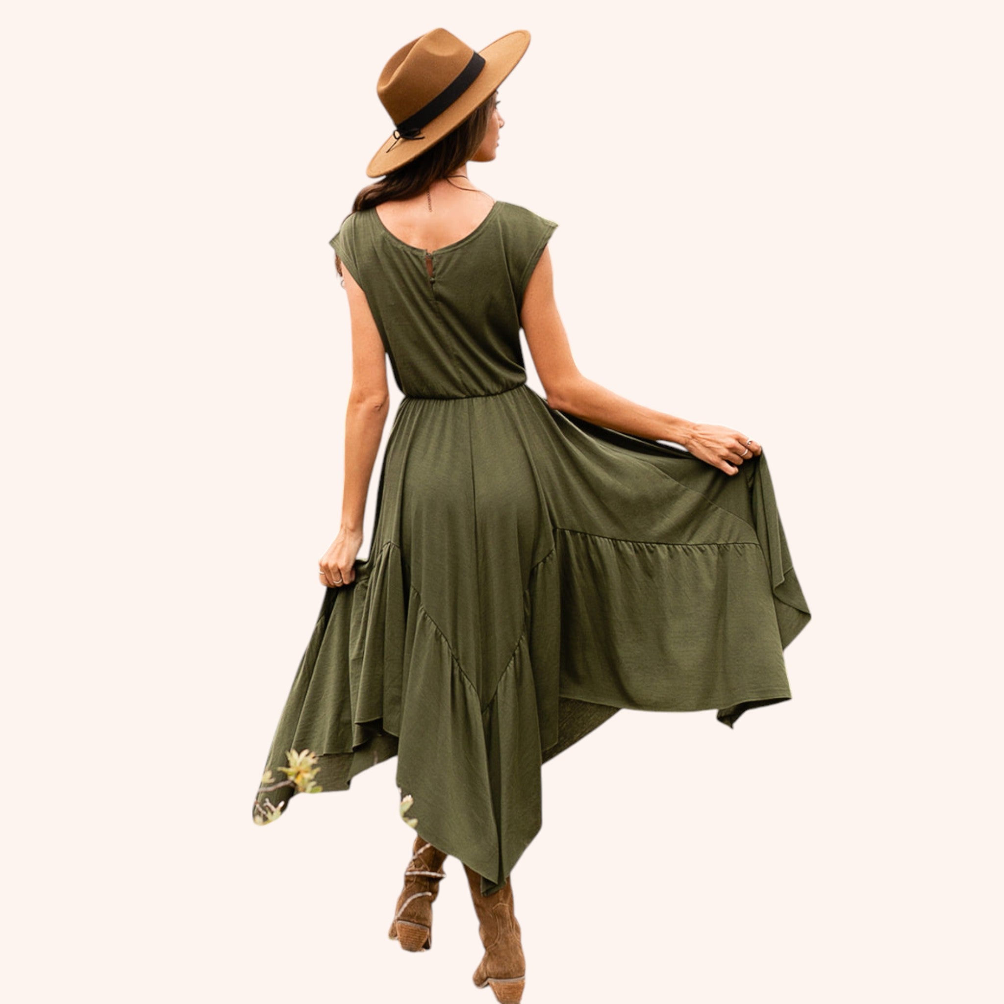 Pilar Dress in Olive