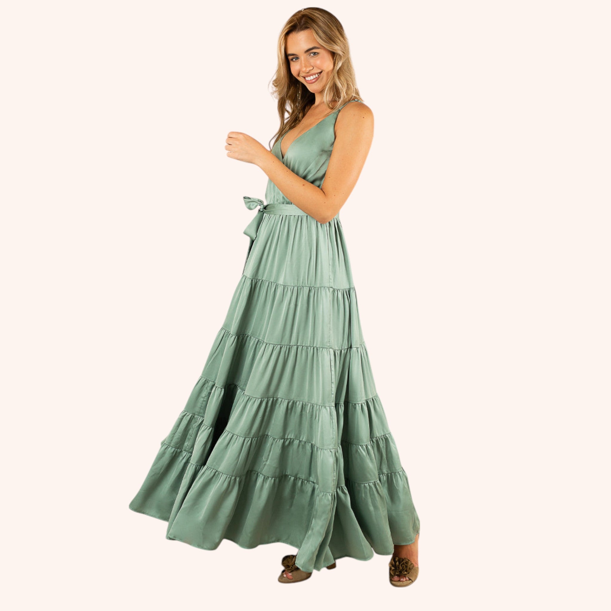 Zayla Dress in Seaglass