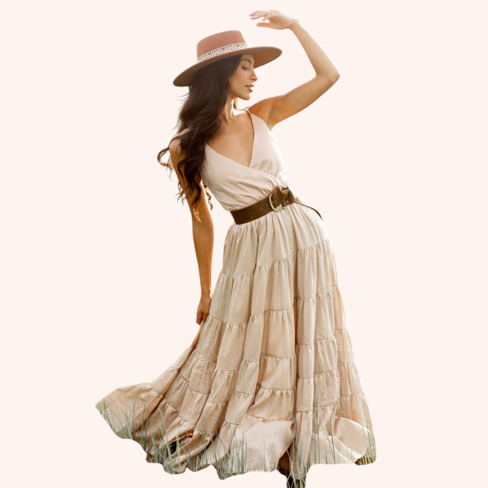 Zayla Dress in Champagne