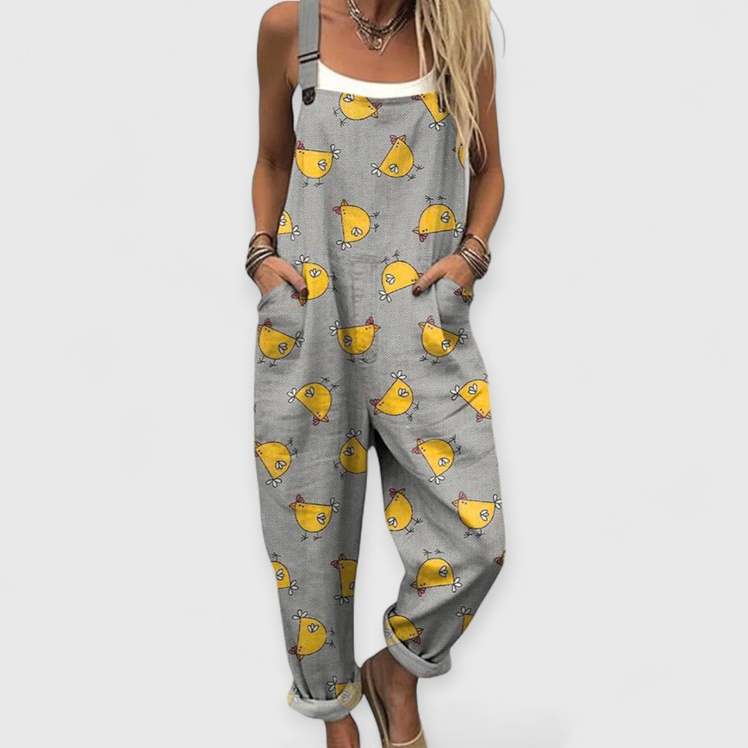 Althea |Wide Vintage Handcrafted Jumpsuit for Unique Style