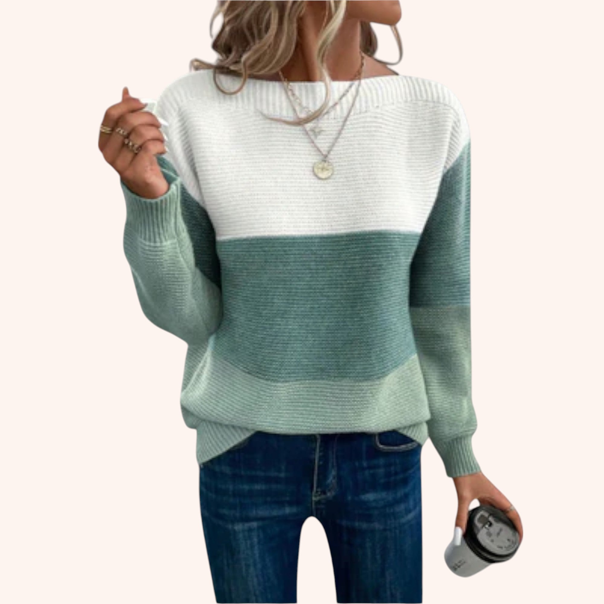 Clara  Elegant Patchwork Sweater
