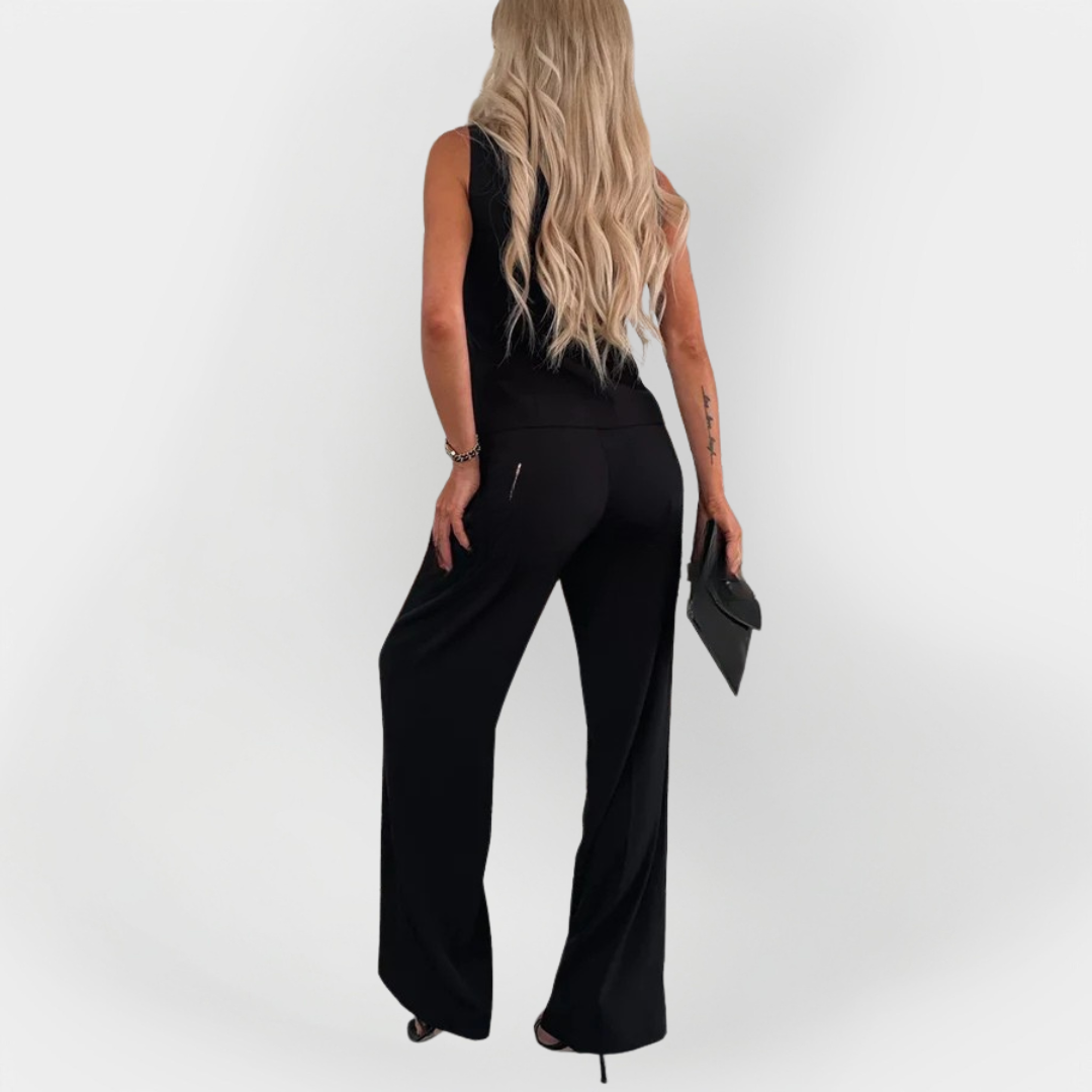 Elegant Set Pants with Sleeveless Top