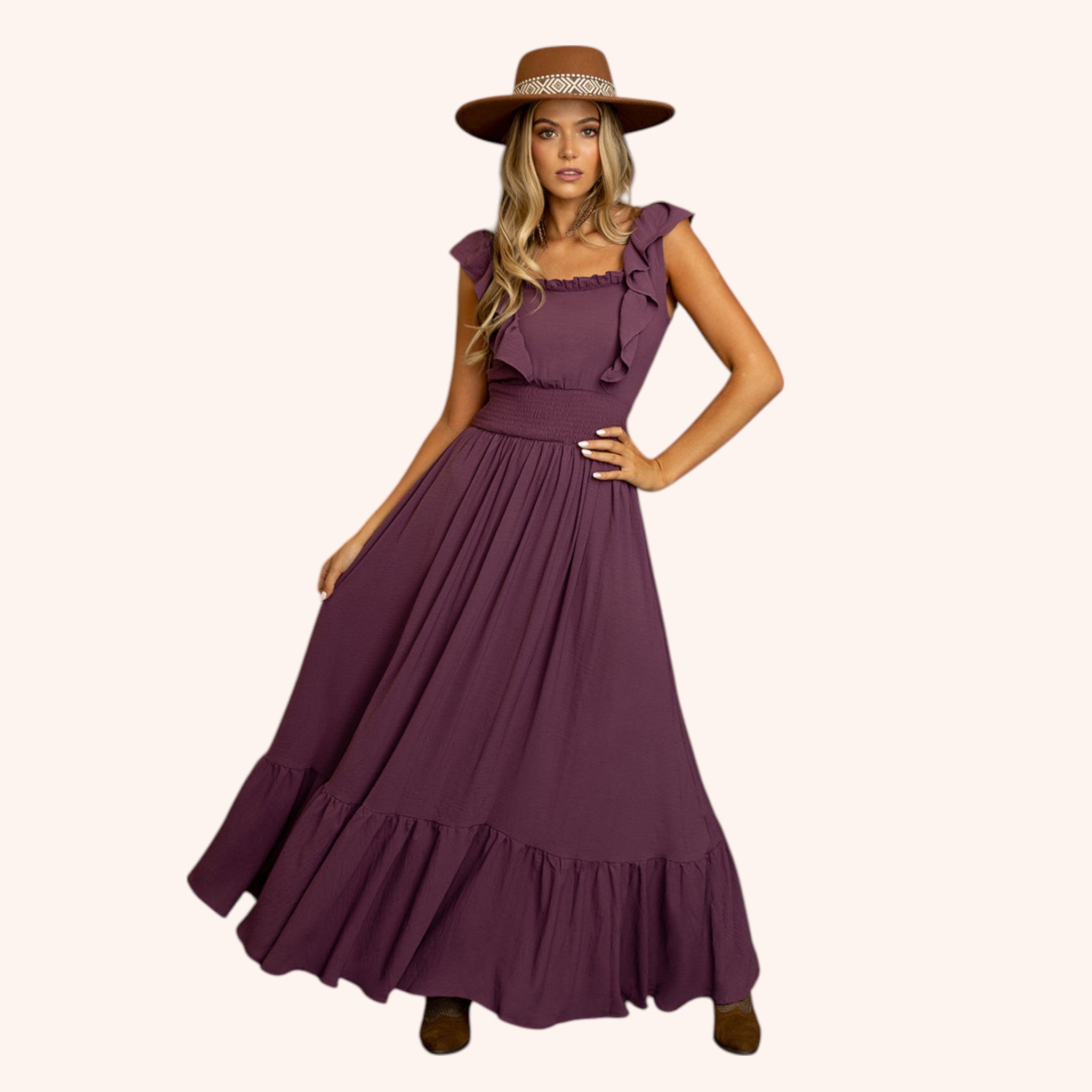 Dawn Dress in Dusty Iris