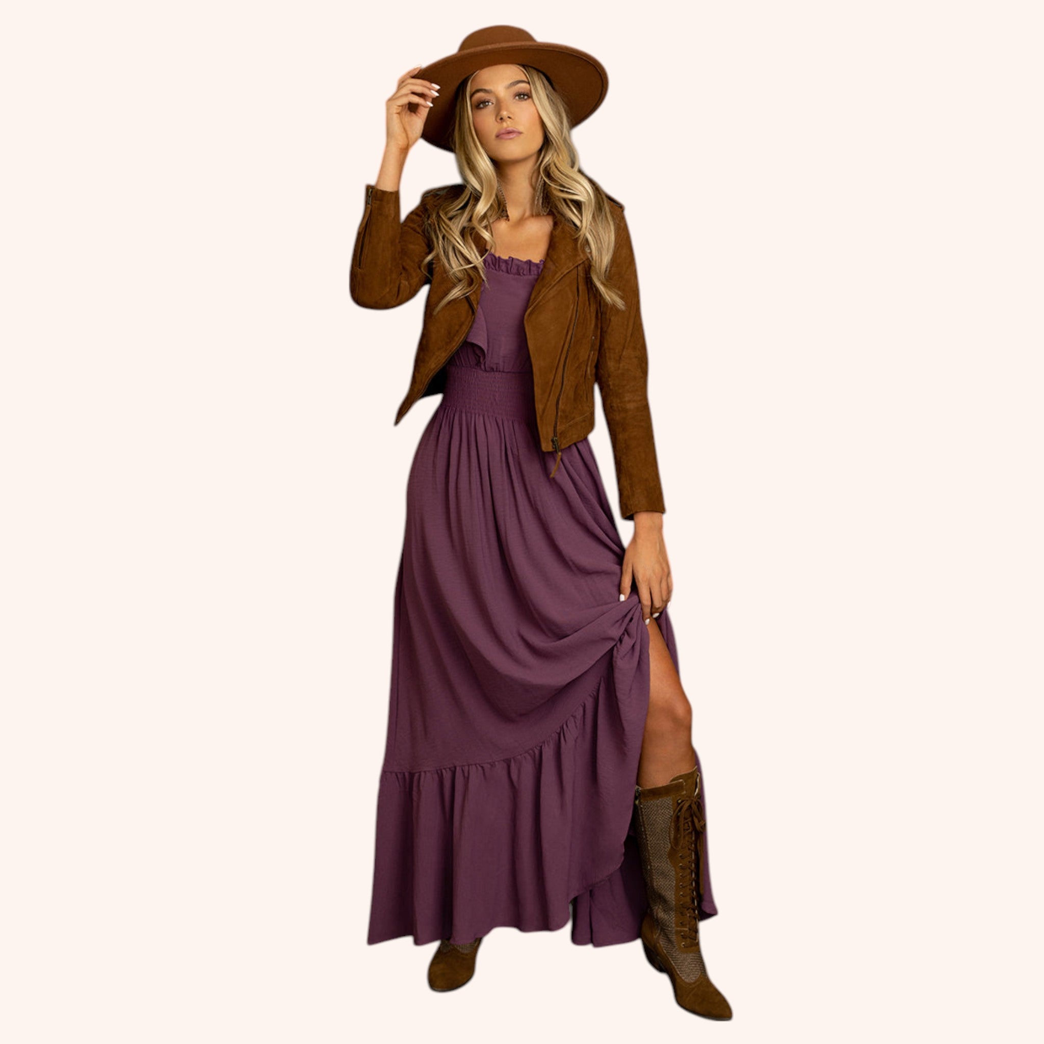 Dawn Dress in Dusty Iris