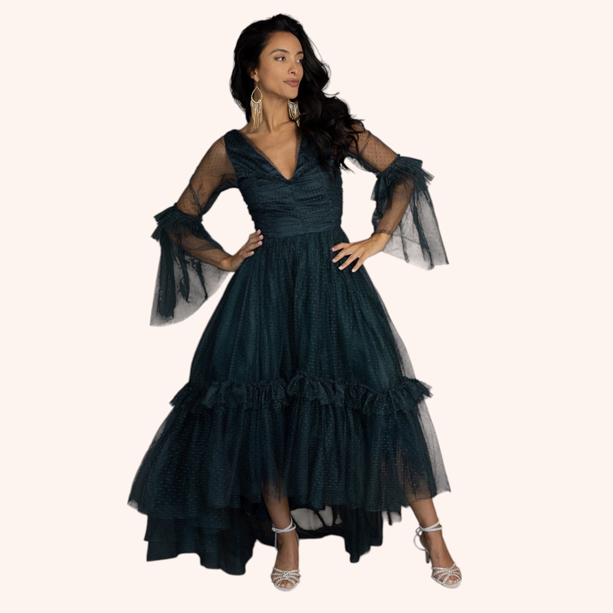 Haisley Impact Dress in Deep Spruce