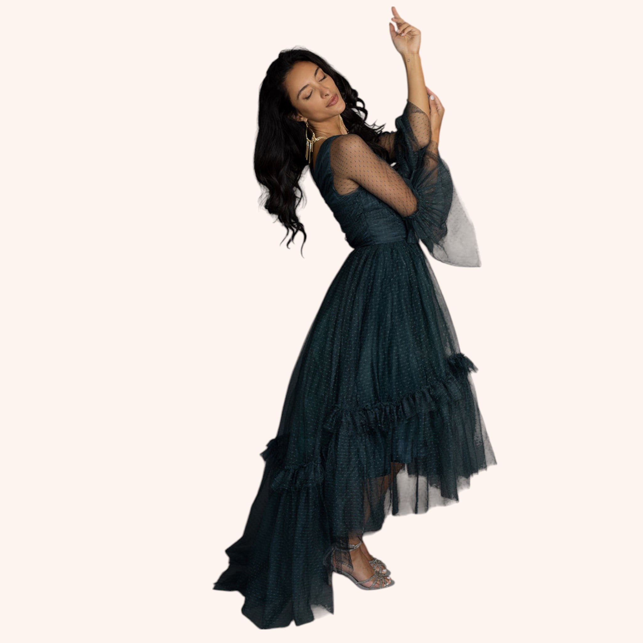 Haisley Impact Dress in Deep Spruce