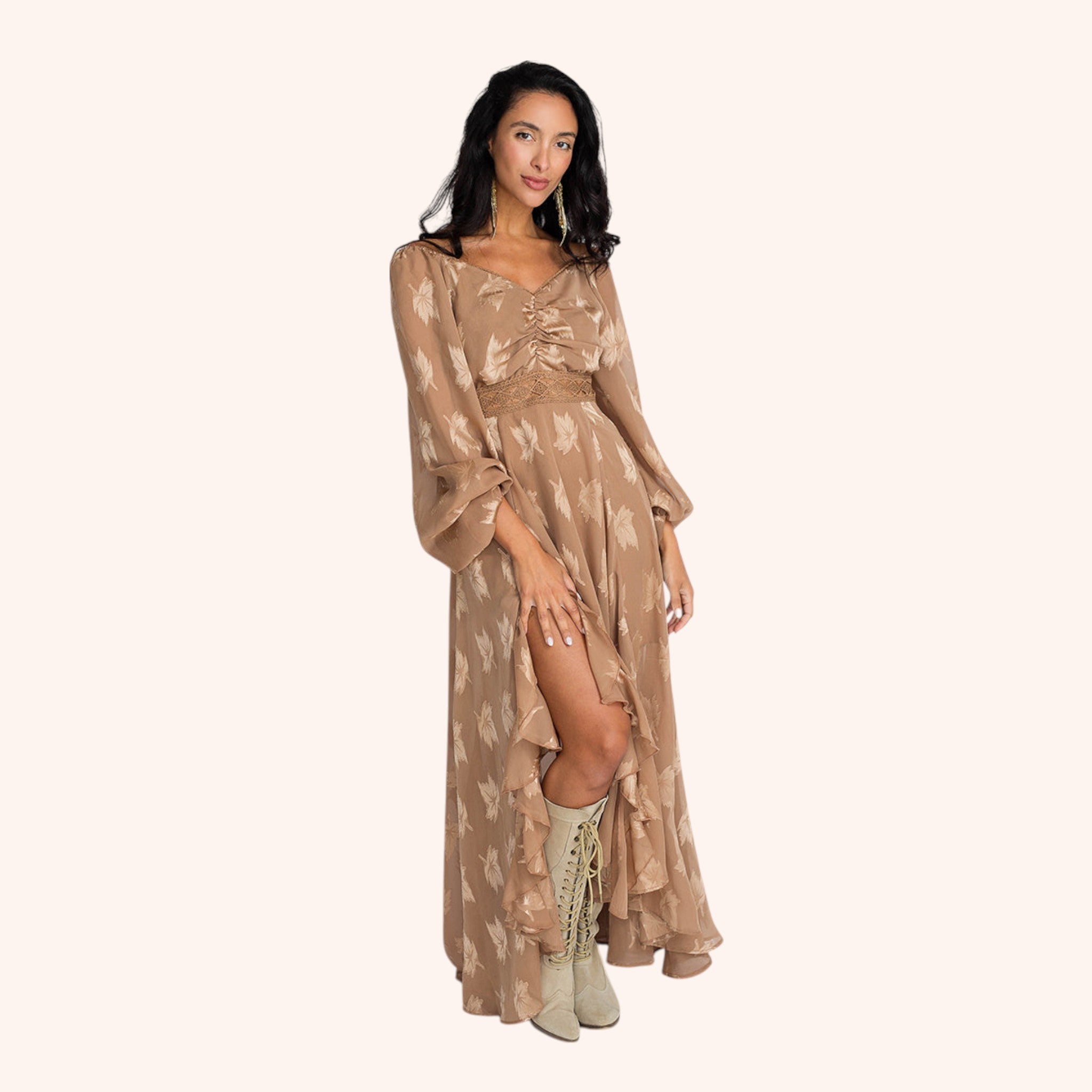 Isabella Dress in Latte