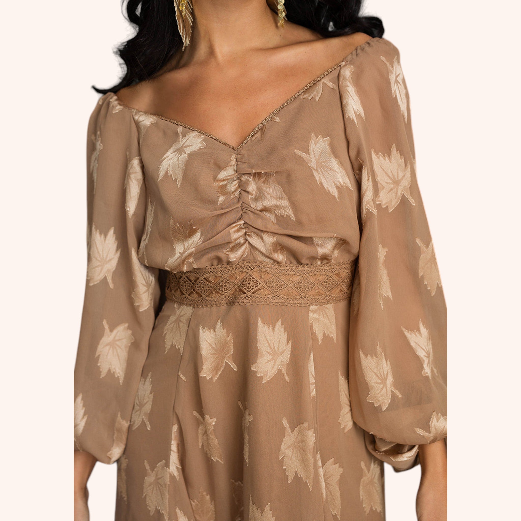Isabella Dress in Latte
