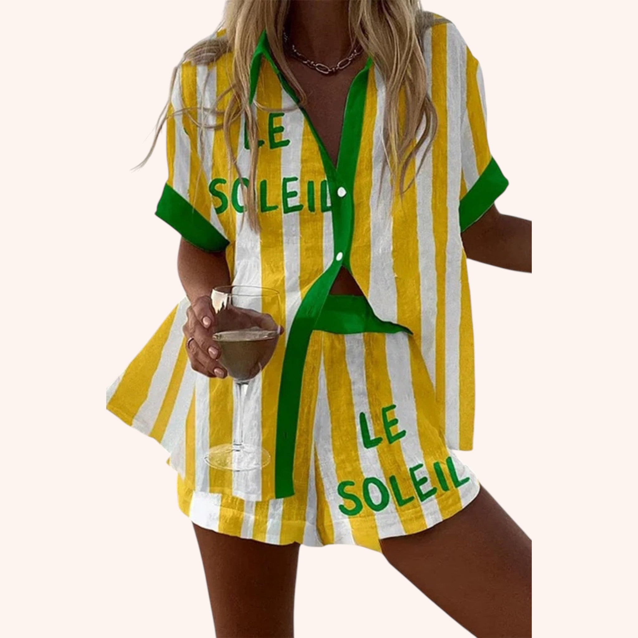 Halora Yellow Striped Set