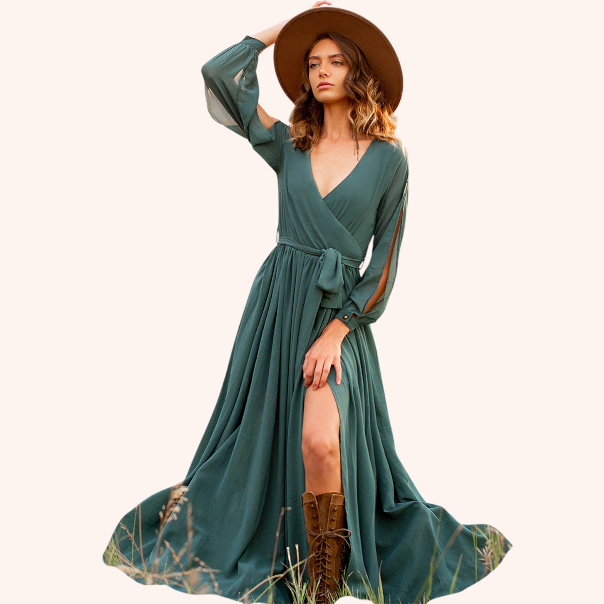 Aniya Dress in Deep Teal
