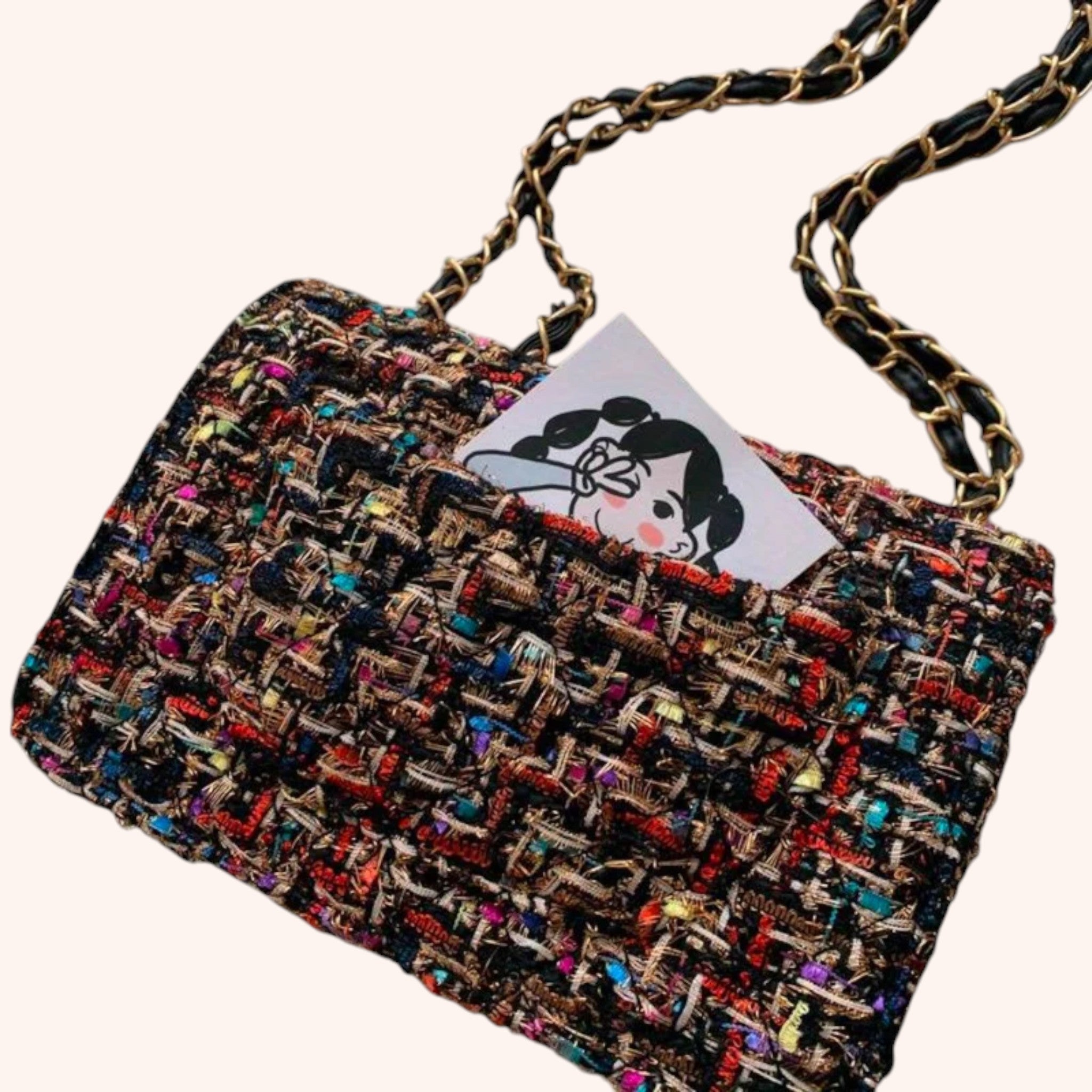 Valentina - Tweed Chain Belt