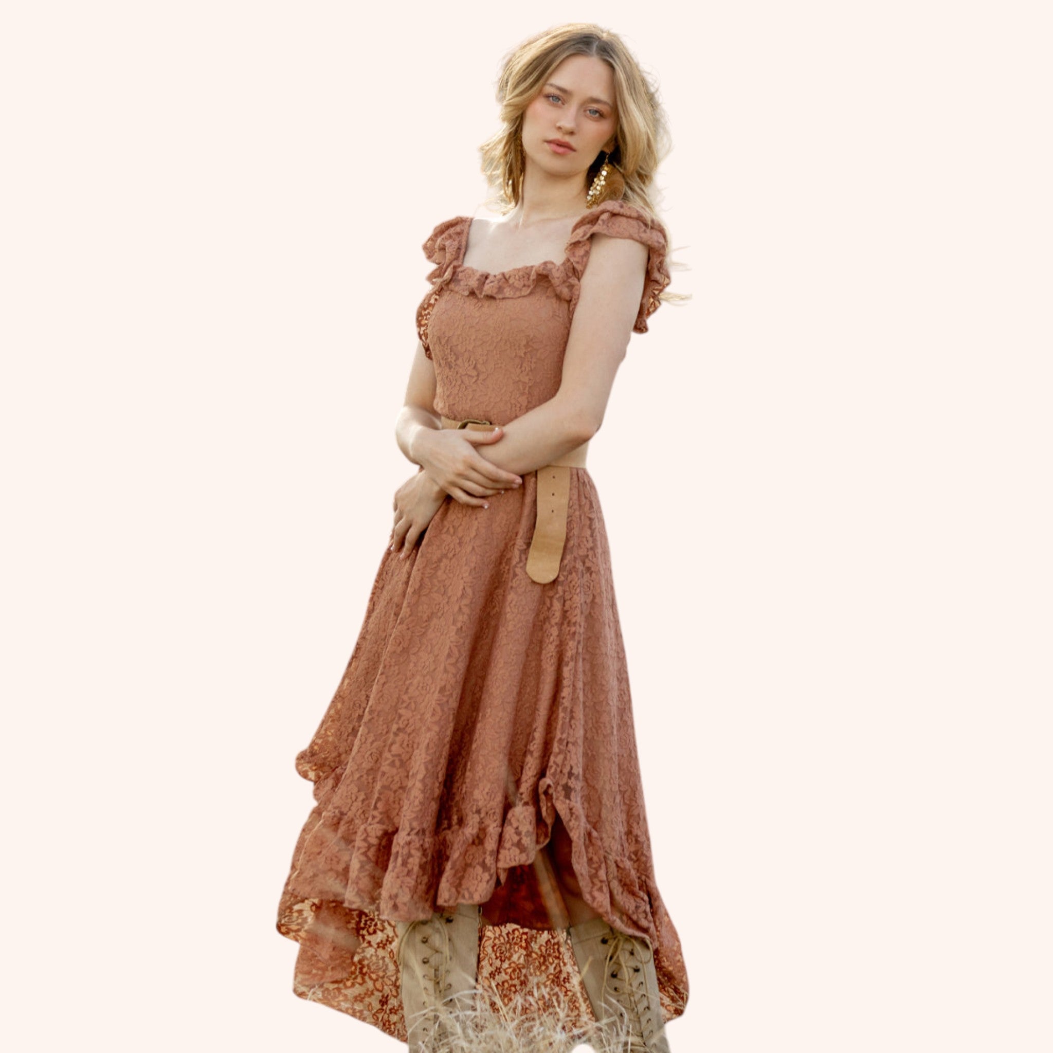 Bette Dress in Brown Sugar