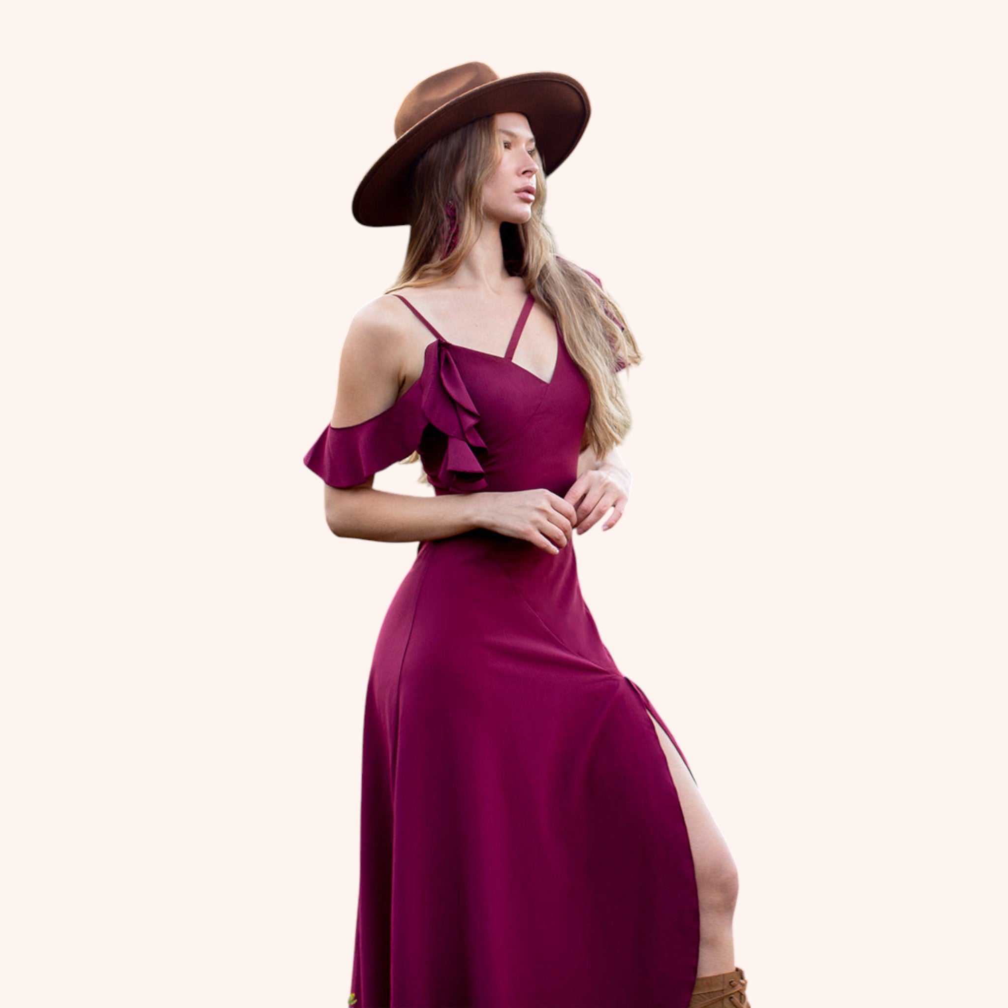 Bianka Dress in Rosewood