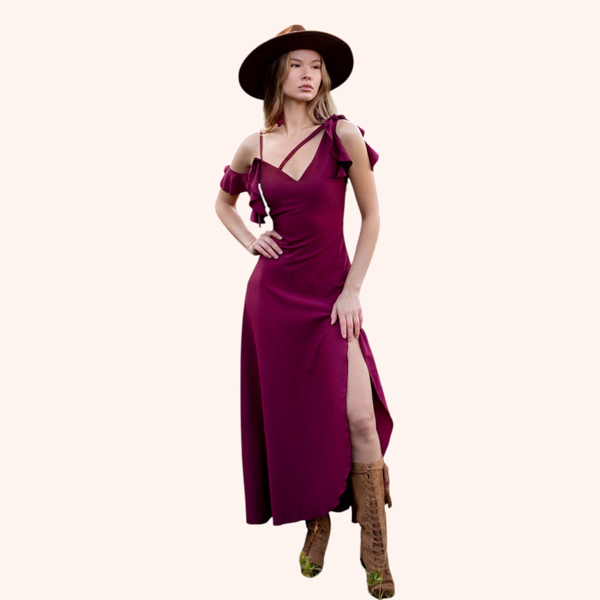Bianka Dress in Rosewood