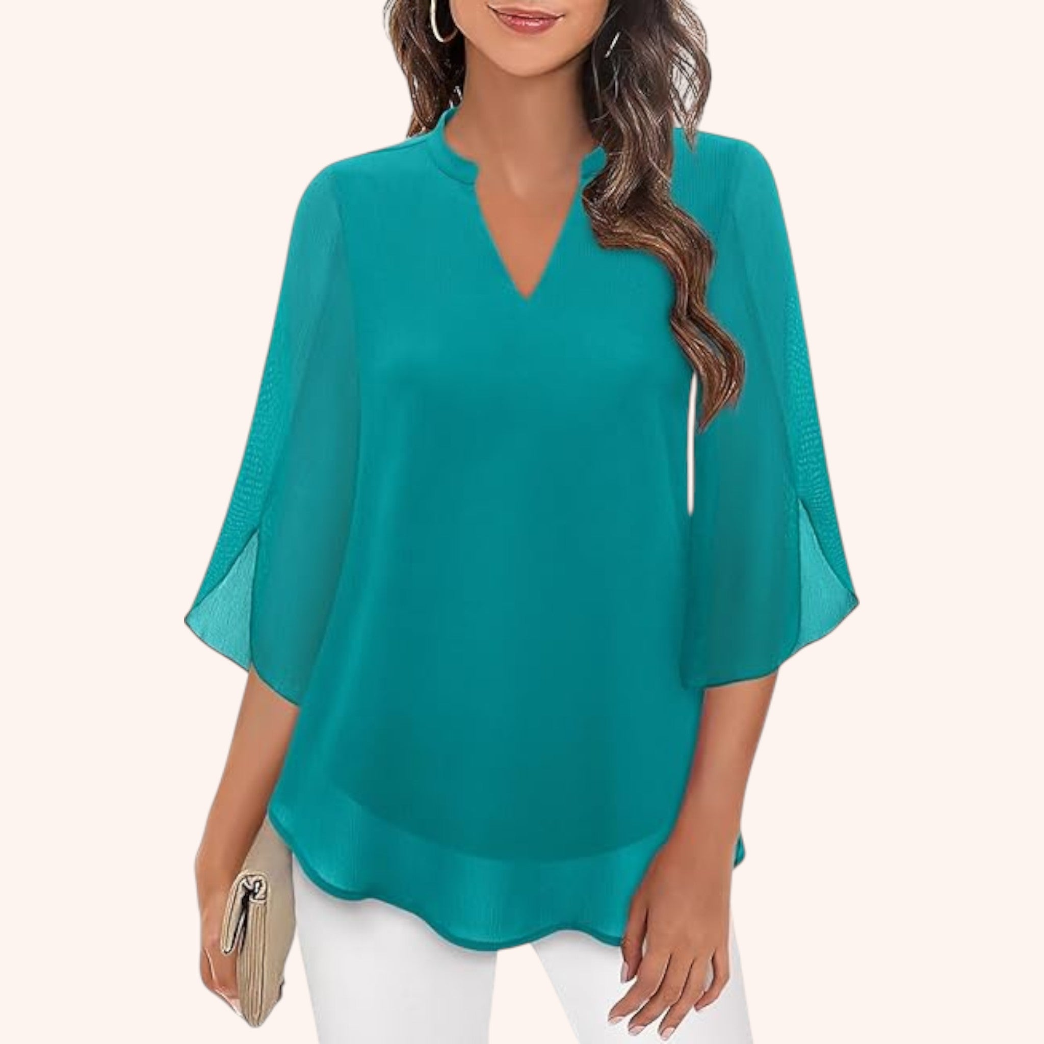 Angela - Clasisic V-Cut Blouse