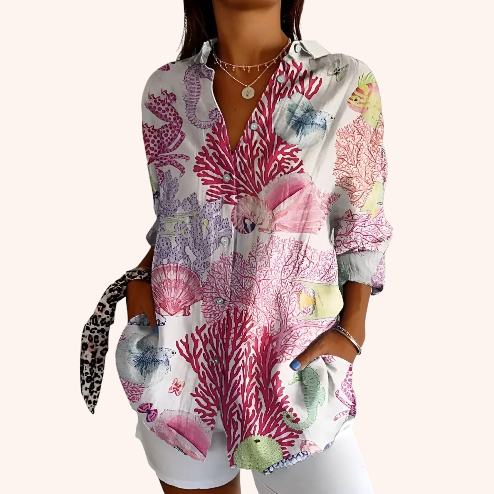Natalie - Rose Flower Blouse