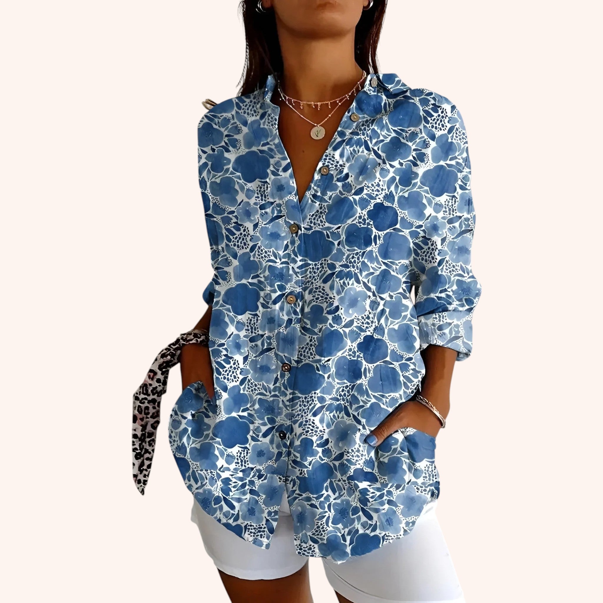 Brittany - Ocean Blue Blouse