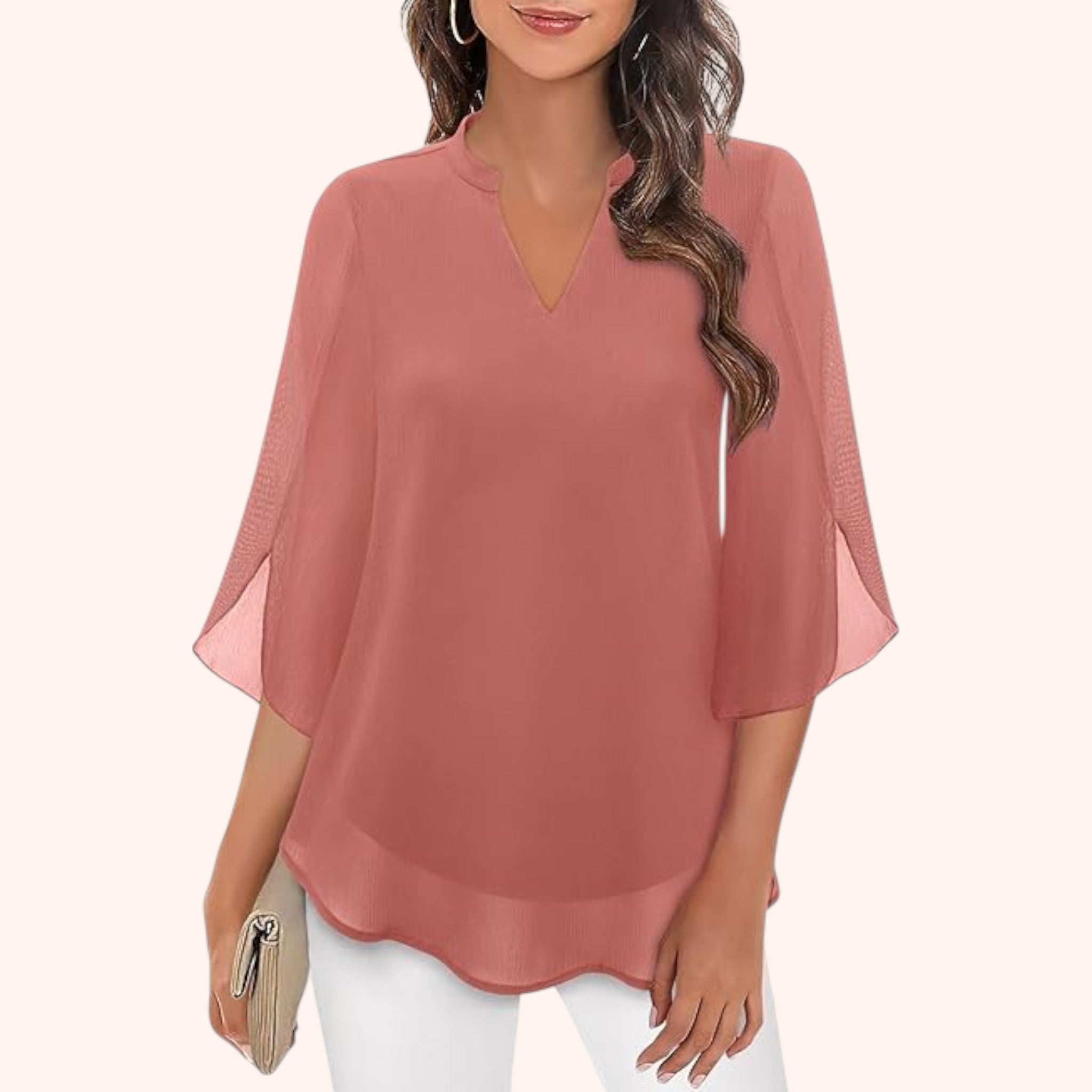 Angela - Clasisic V-Cut Blouse