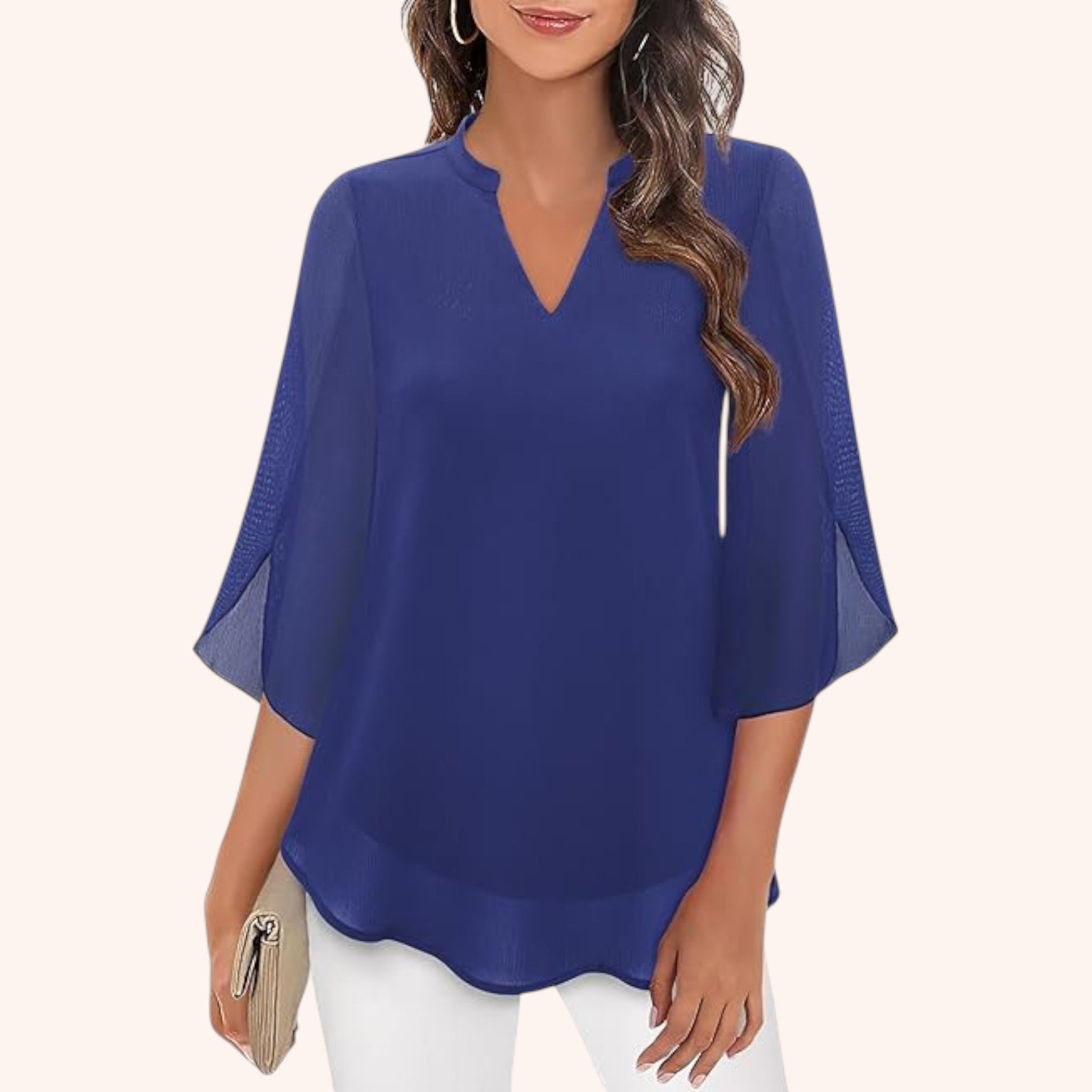 Angela - Clasisic V-Cut Blouse