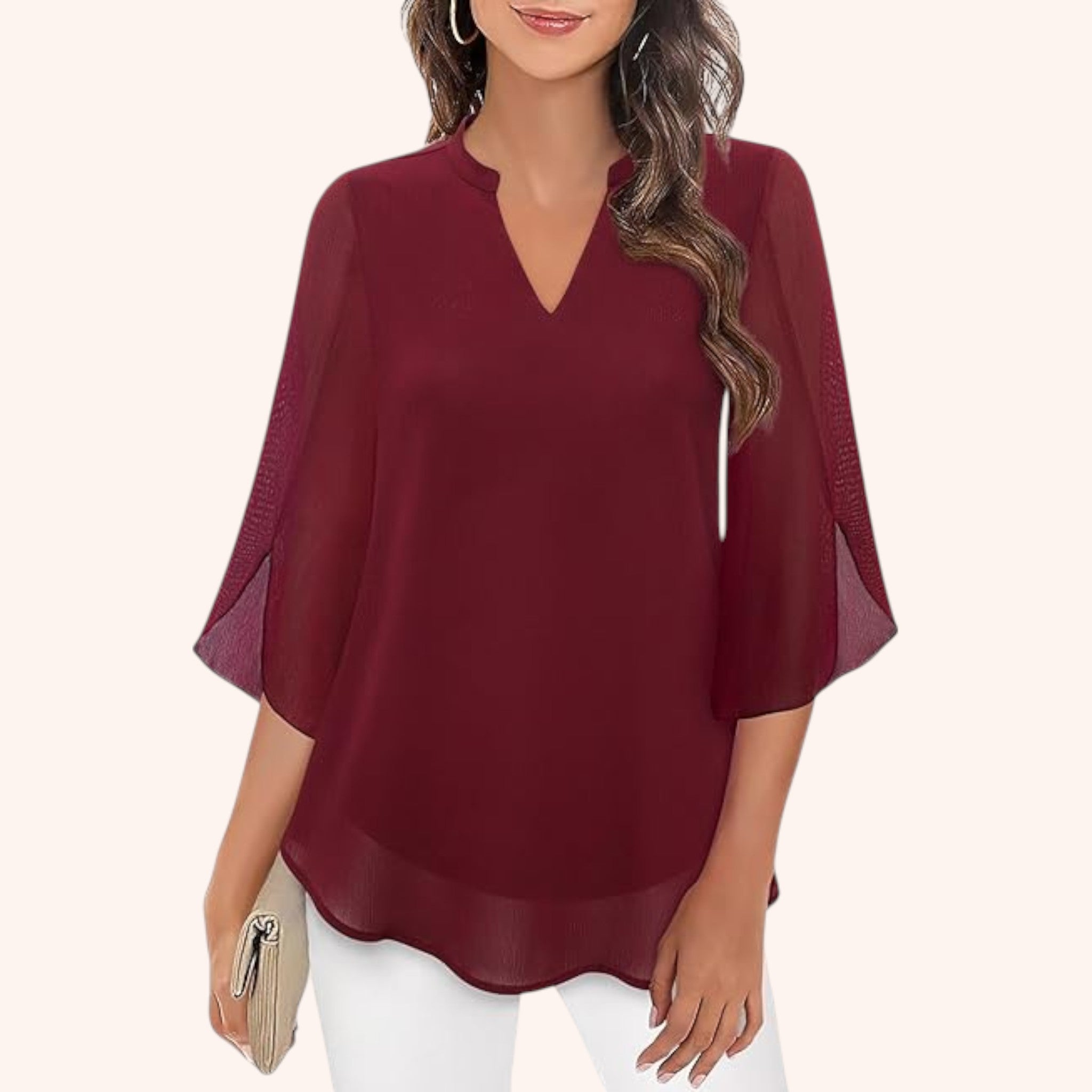Angela - Clasisic V-Cut Blouse
