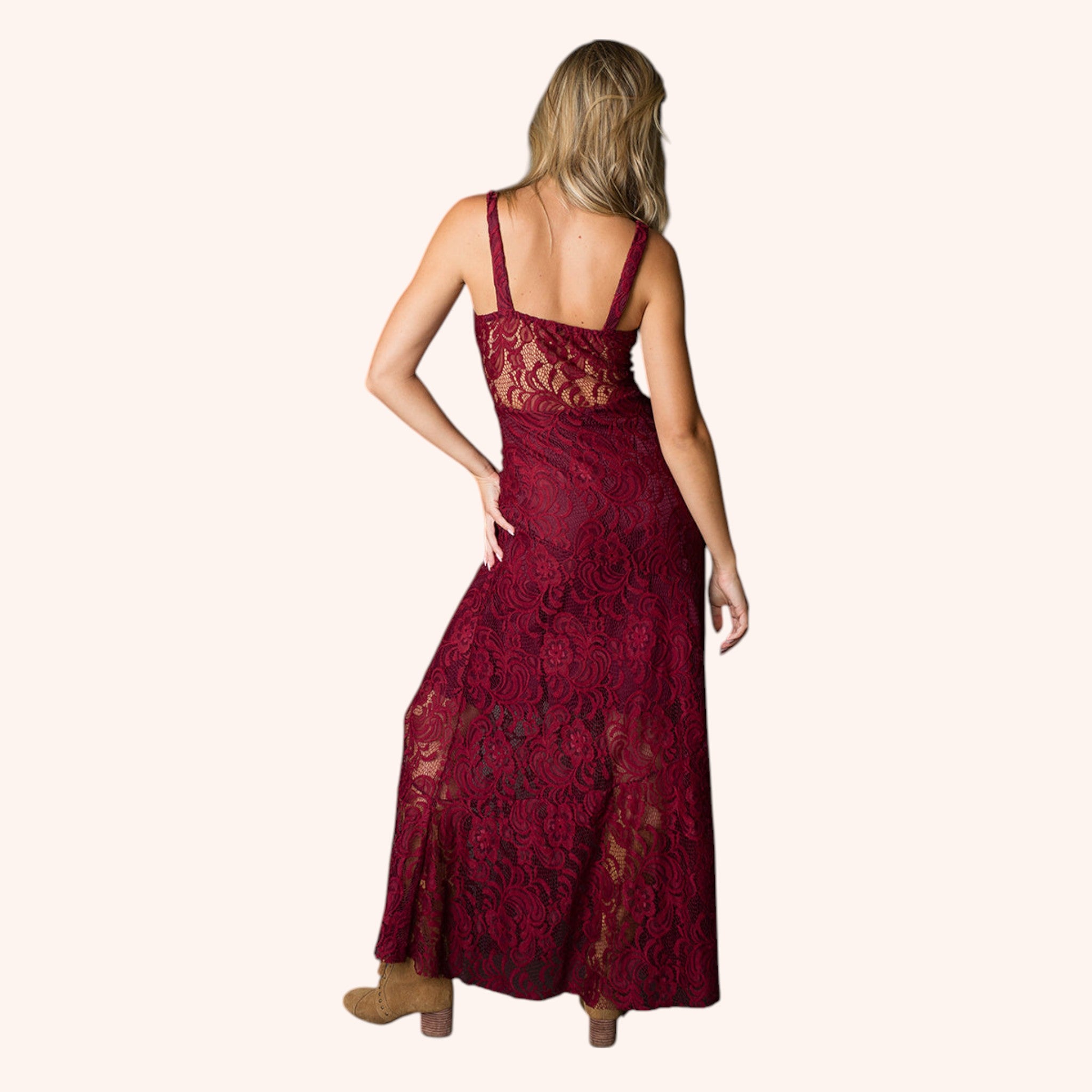 Carmel Slip Dress in Burgundy