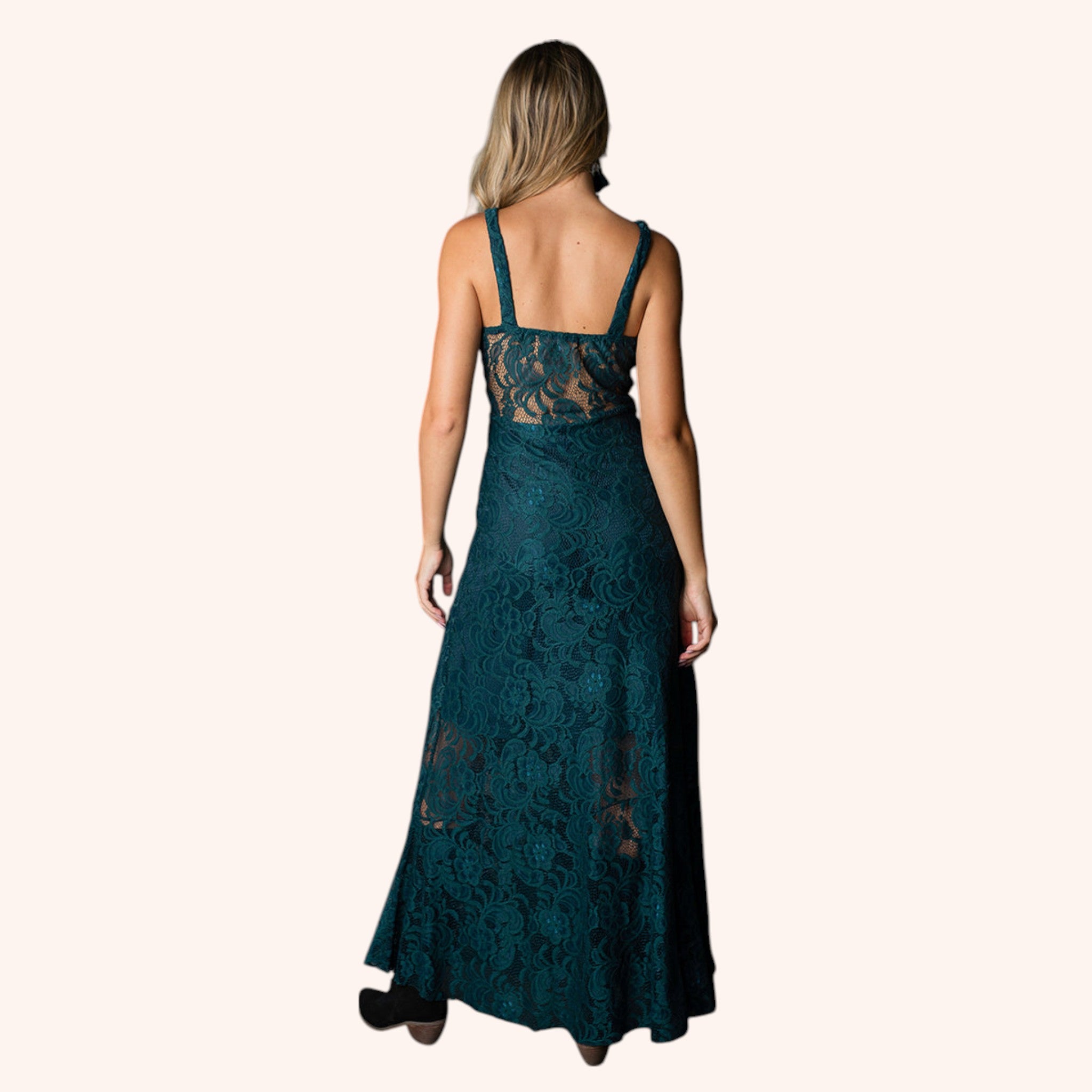 Carmel Slip Dress in Deep Teal