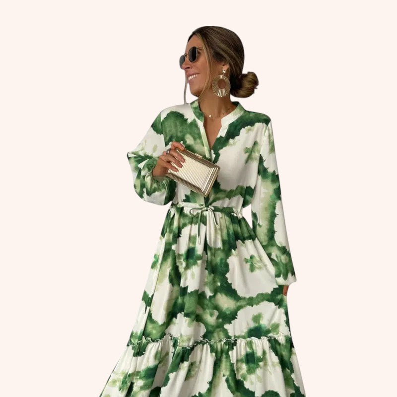 Maite - Green Sprayed Dress