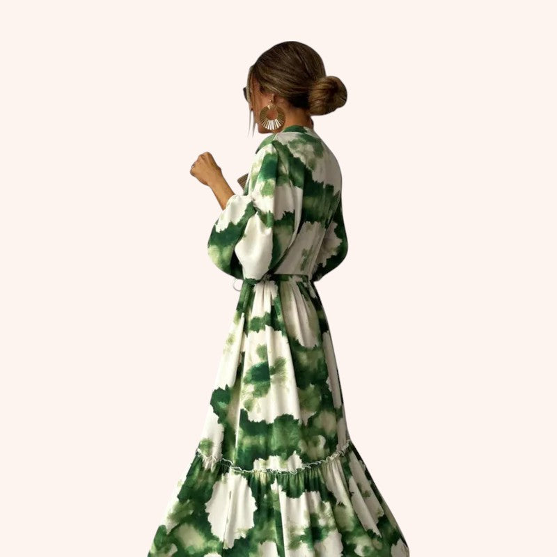 Maite - Green Sprayed Dress