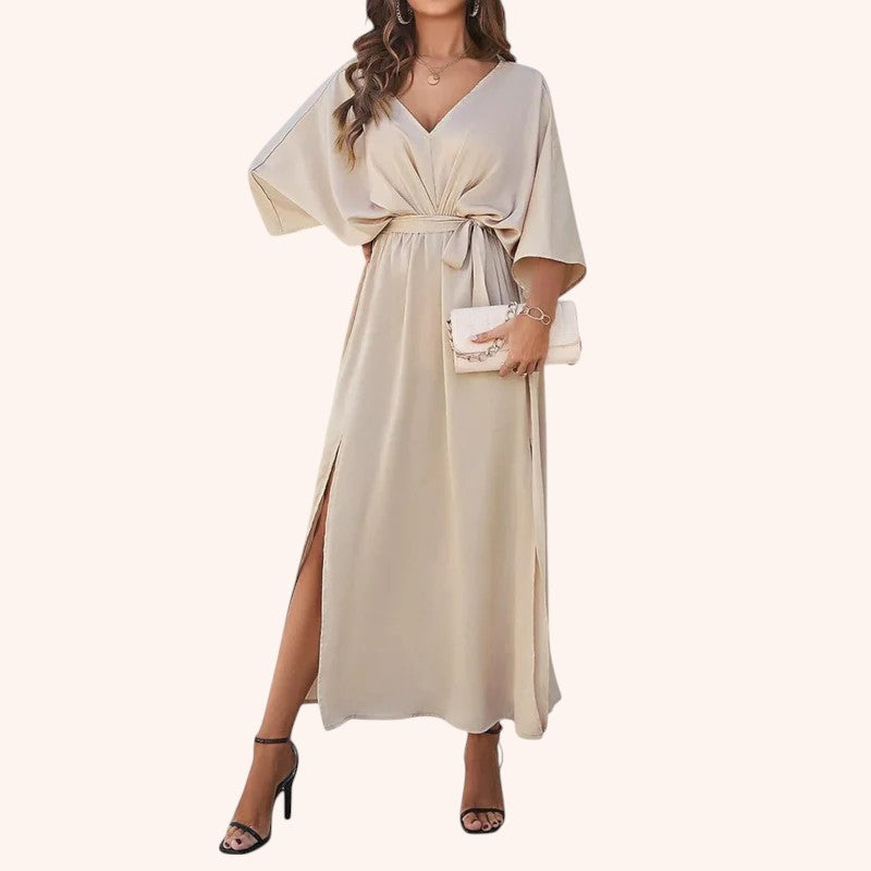 Aylin - Batwing Sleeve V-Neck Dress