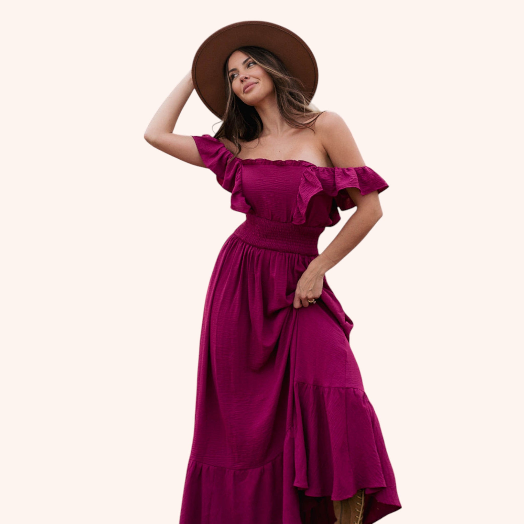 Dawn Dress in Raspberry