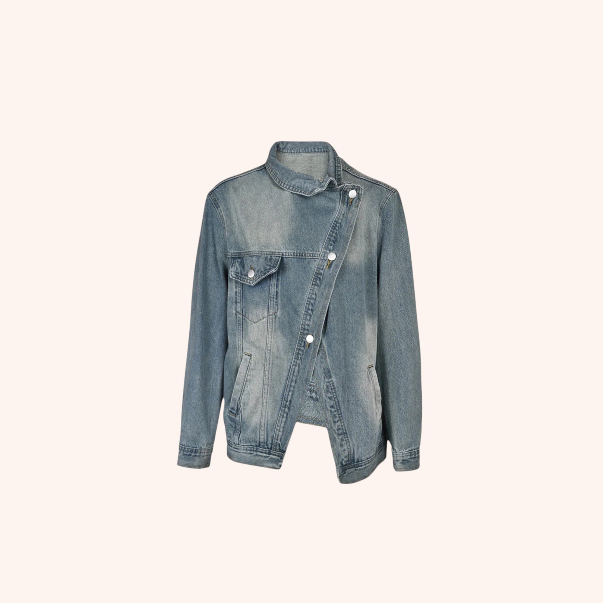 Tamsin - Turtleneck Coat Denim