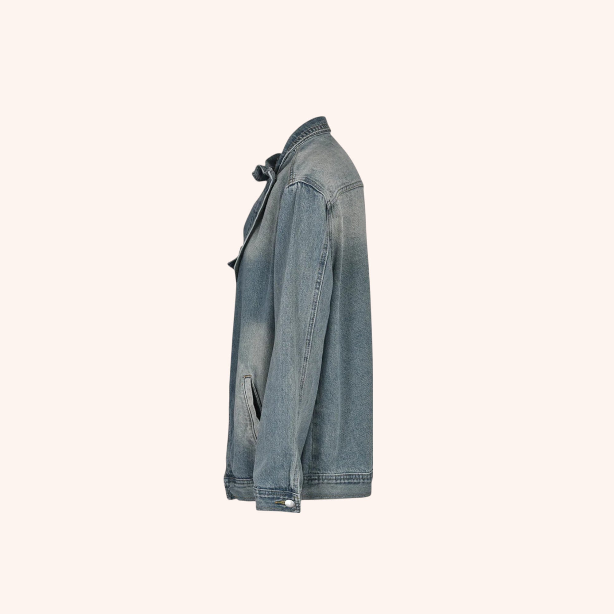 Tamsin - Turtleneck Coat Denim