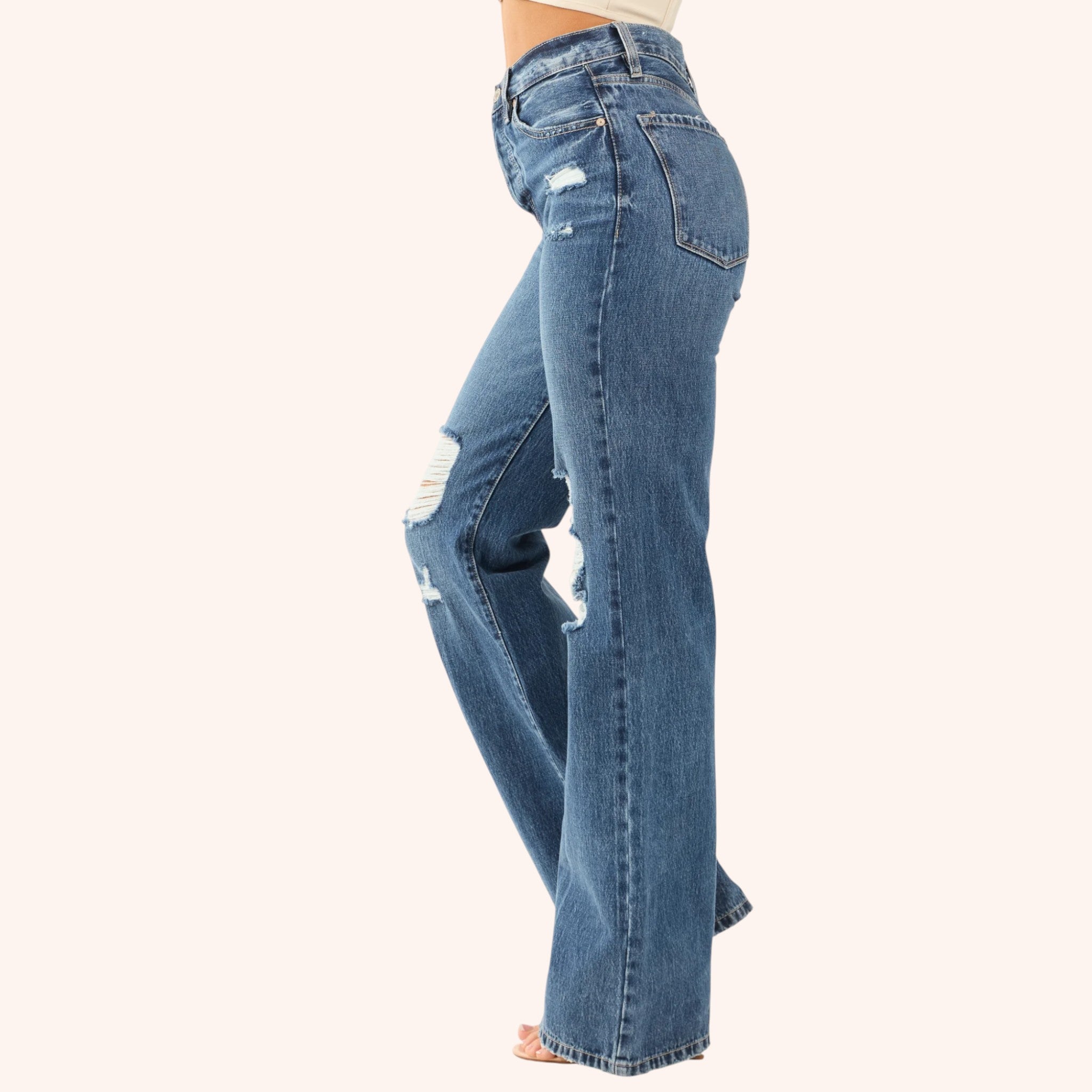 Livia - Destroyed Denim
