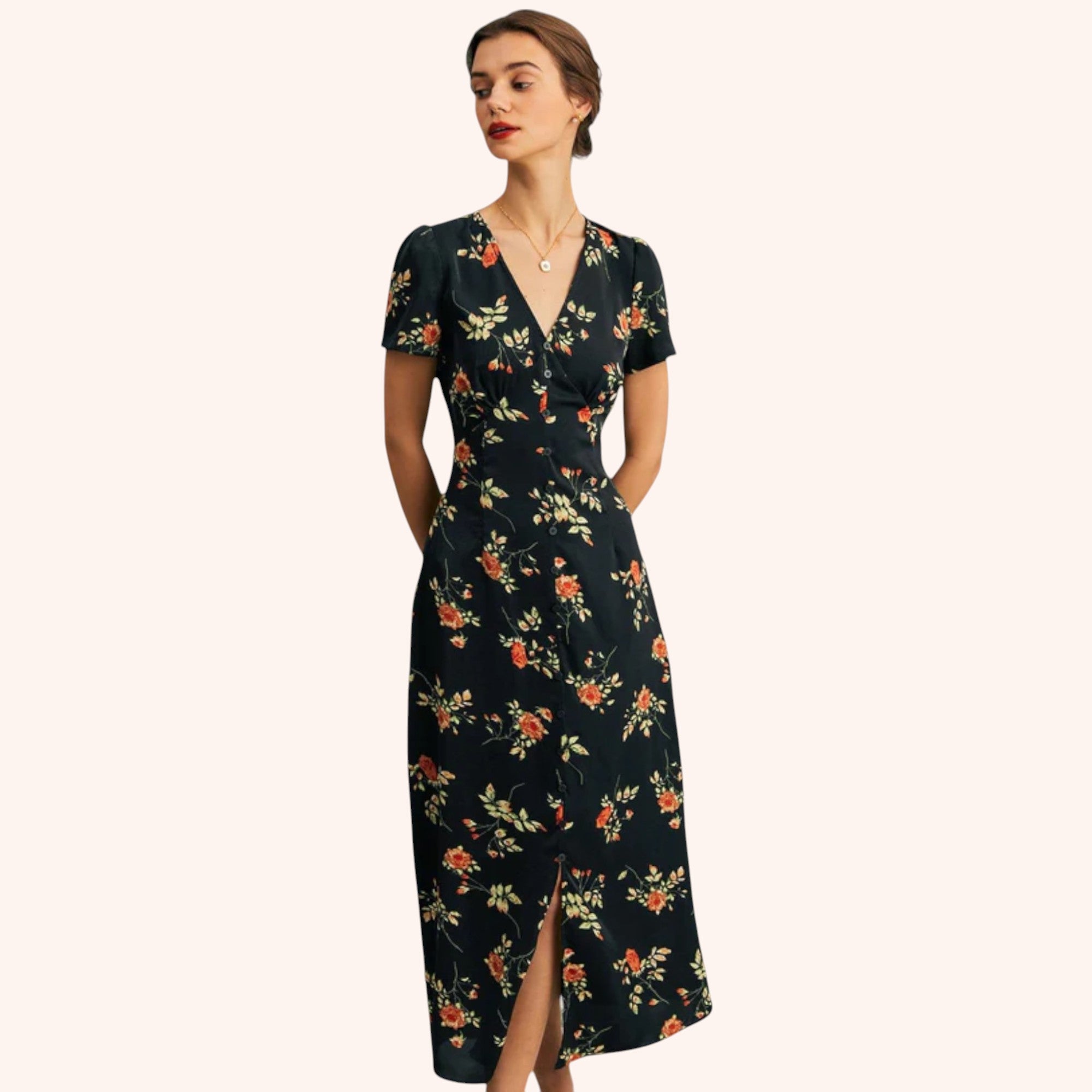 Sienna - V Neck Dress