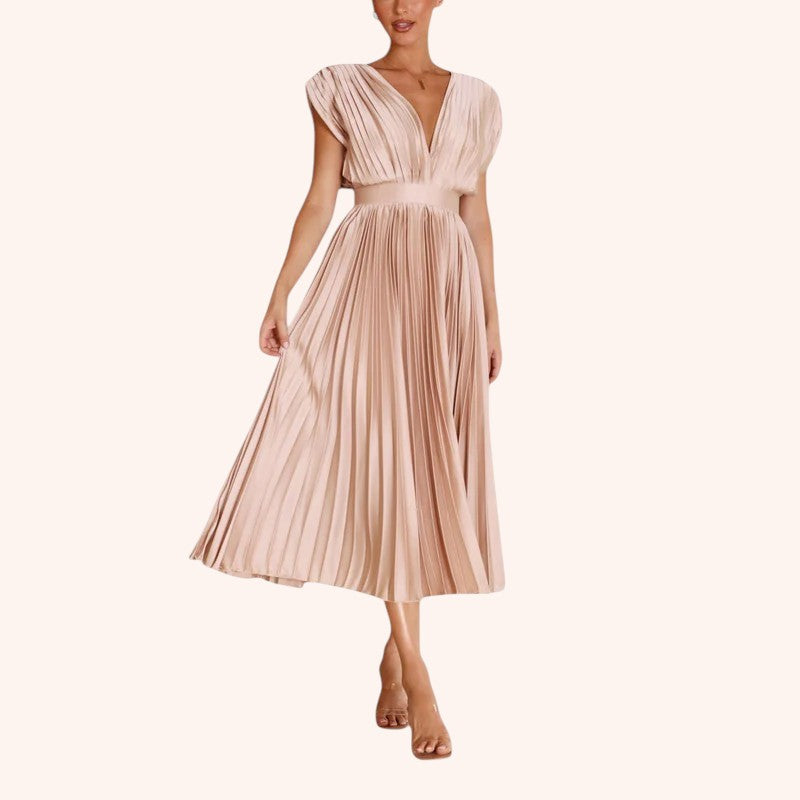 Mila - Pleated Midi Dress