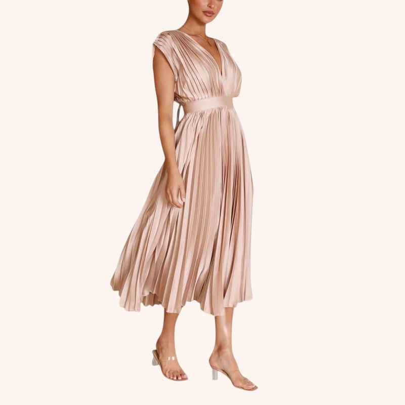 Mila - Pleated Midi Dress